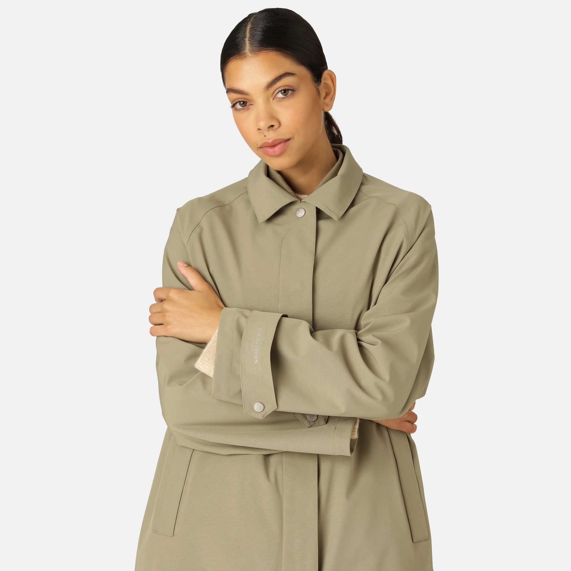 Regenjas RAIN203 | Sage | Raincoat | Ilse Jacobsen