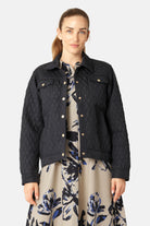 Gewatteerde Jas ALLY03 | Dark Indigo | Jacket | Ilse Jacobsen