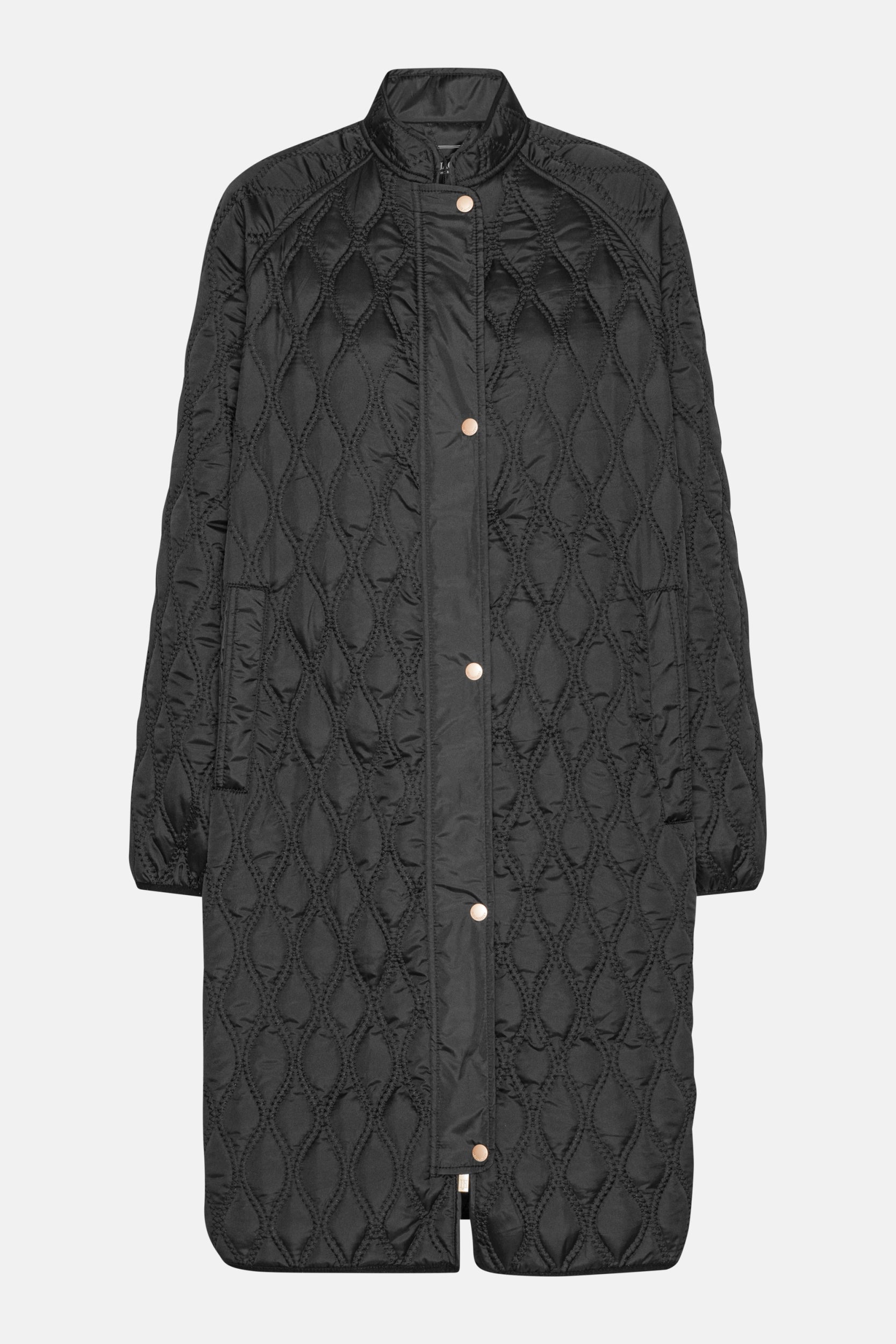 Lange Gewatteerde Jas AROS05 - 001 Black | Black | Jacket | Ilse Jacobsen