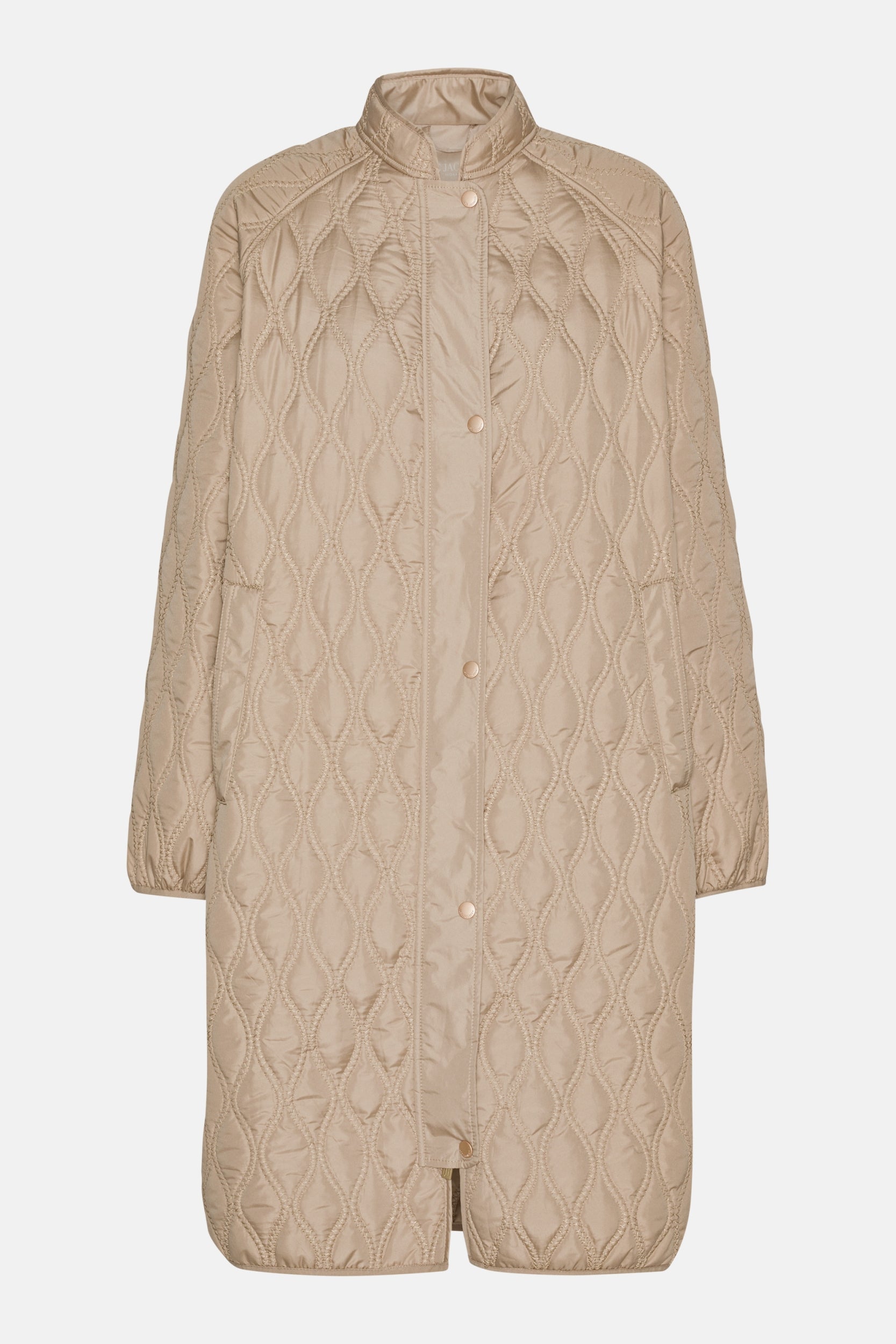 Lange Gewatteerde Jas AROS05 - 222 Wheat | Wheat | Jacket | Ilse Jacobsen