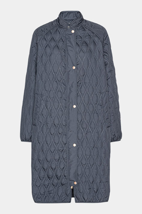 Lange Gewatteerde Jas AROS05 - 604 Ombre Blue | Ombre Blue | Jacket | Ilse Jacobsen
