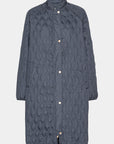 Lange Gewatteerde Jas AROS05 - 604 Ombre Blue | Ombre Blue | Jacket | Ilse Jacobsen
