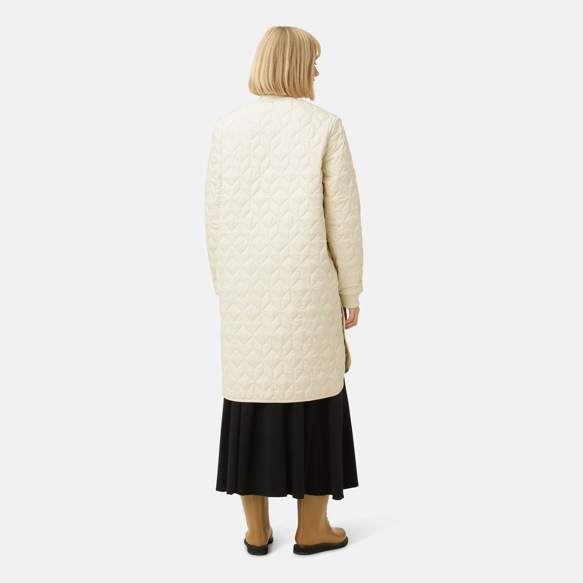 Gewatteerde jas ART06 | Bleached Sand | Coat | Ilse Jacobsen