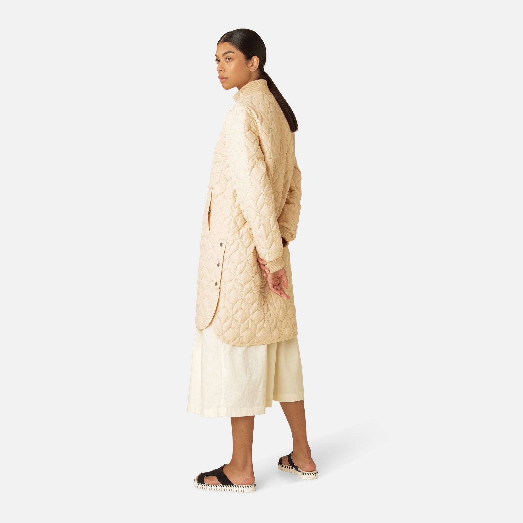 Gewatteerde jas ART06 - 191 Beige | Beige | Coat | Ilse Jacobsen
