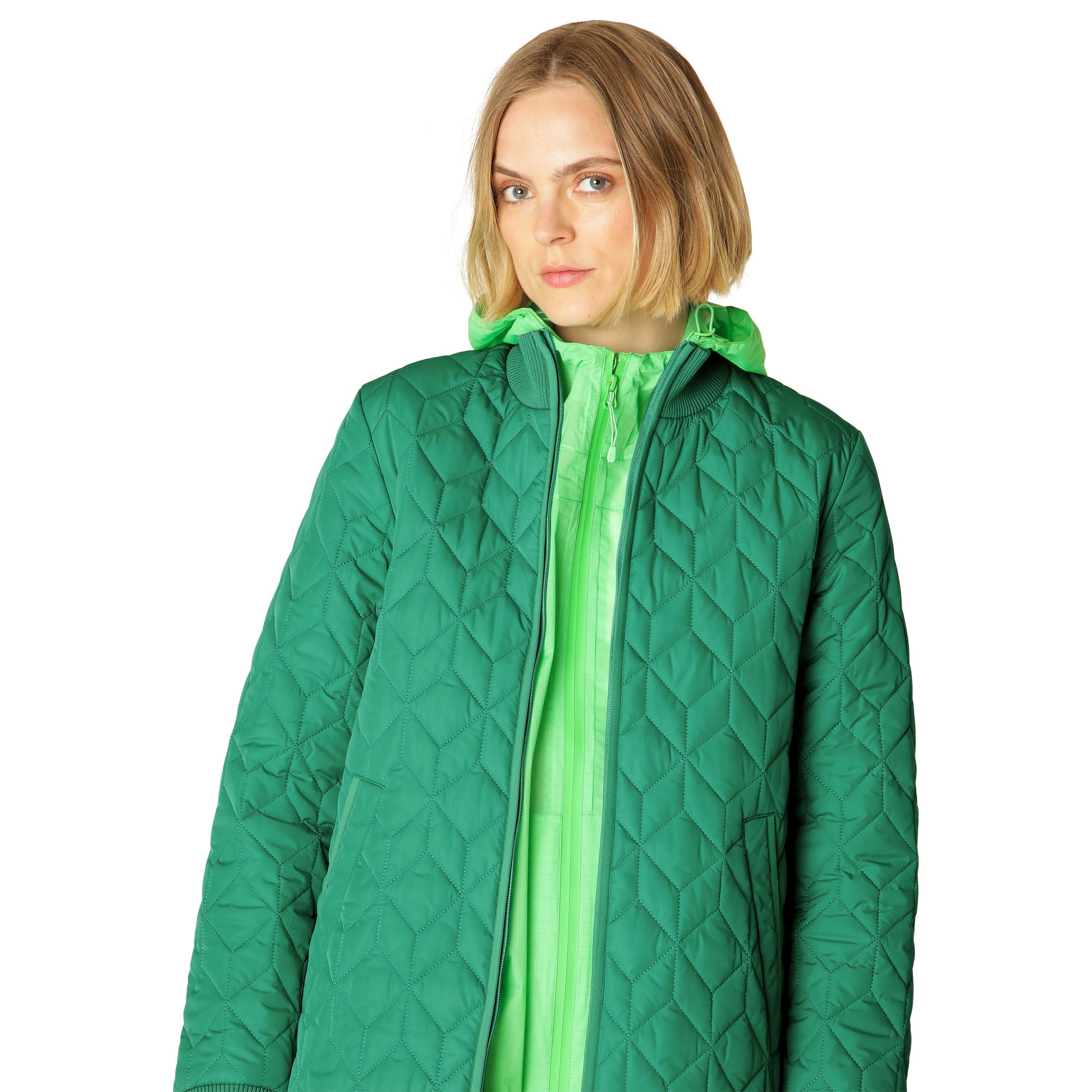 Gewatteerde Jas ART06 - 439 Sea Plant | Sea Plant | Coat | Ilse Jacobsen