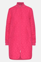 Gewatteerde Jas ART06 | Magenta | Coat | Ilse Jacobsen