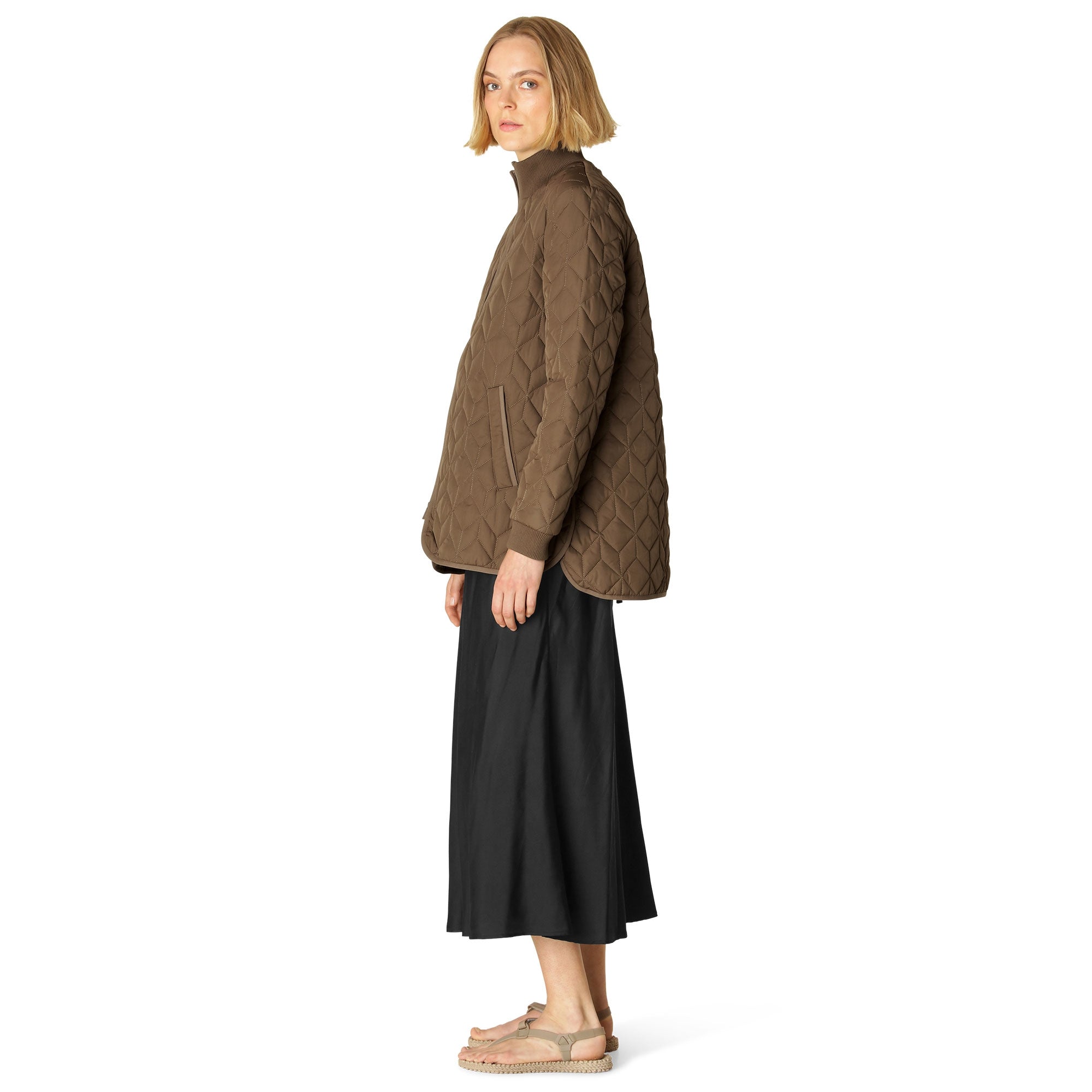 Gewatteerde Jas ART40 - 234 Cub Brown | Cub Brown | Coat | Ilse Jacobsen