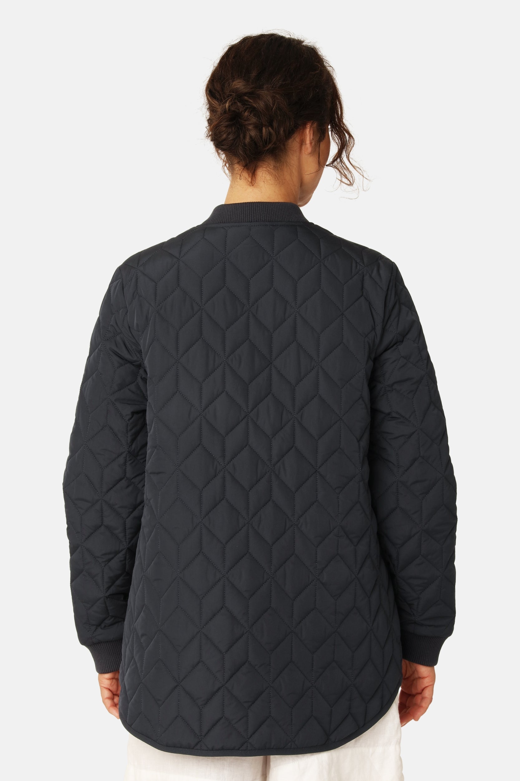 Gewatteerde Tussenjas ART45 | Dark Indigo | Jacket | Ilse Jacobsen