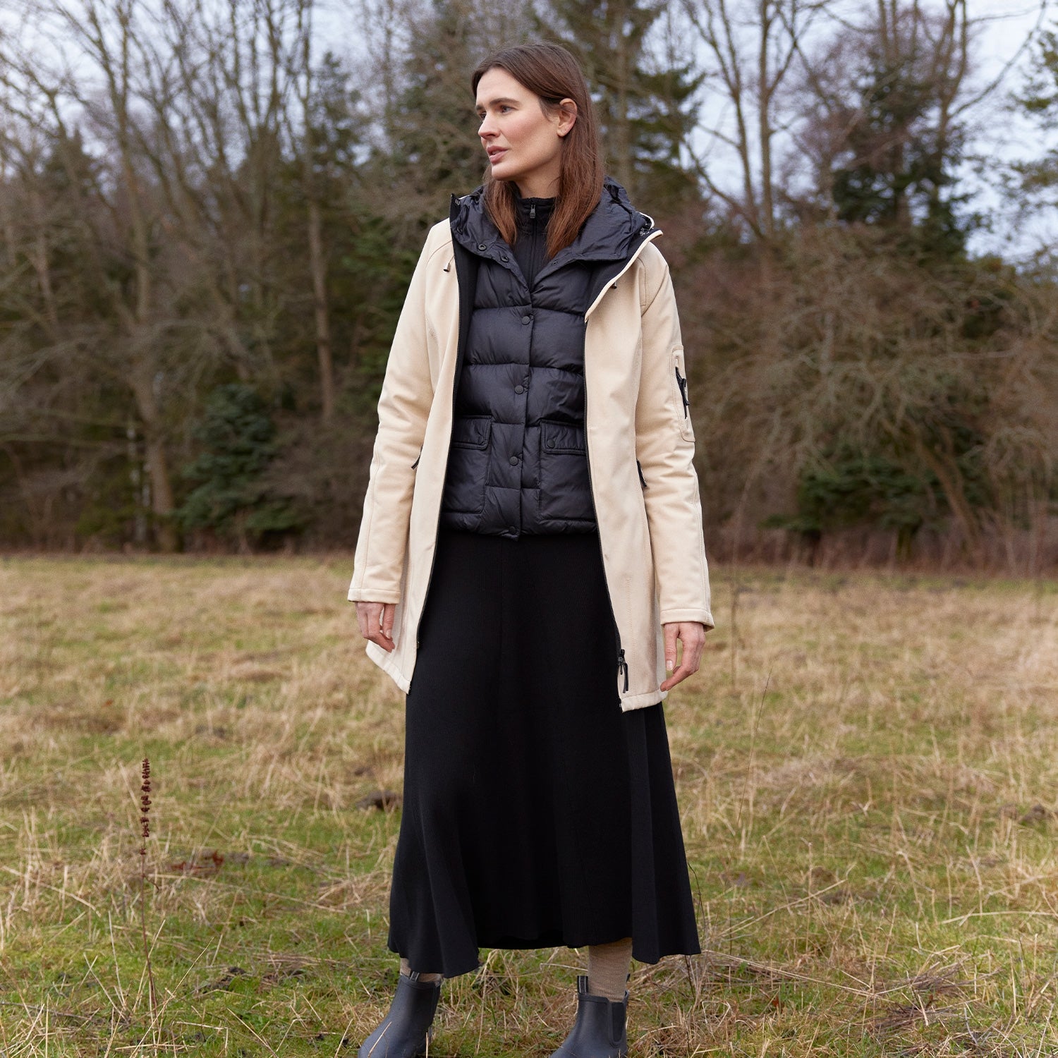 Softshell regenjas RAIN37 - 191 Beige | Beige | Raincoat | Ilse Jacobsen