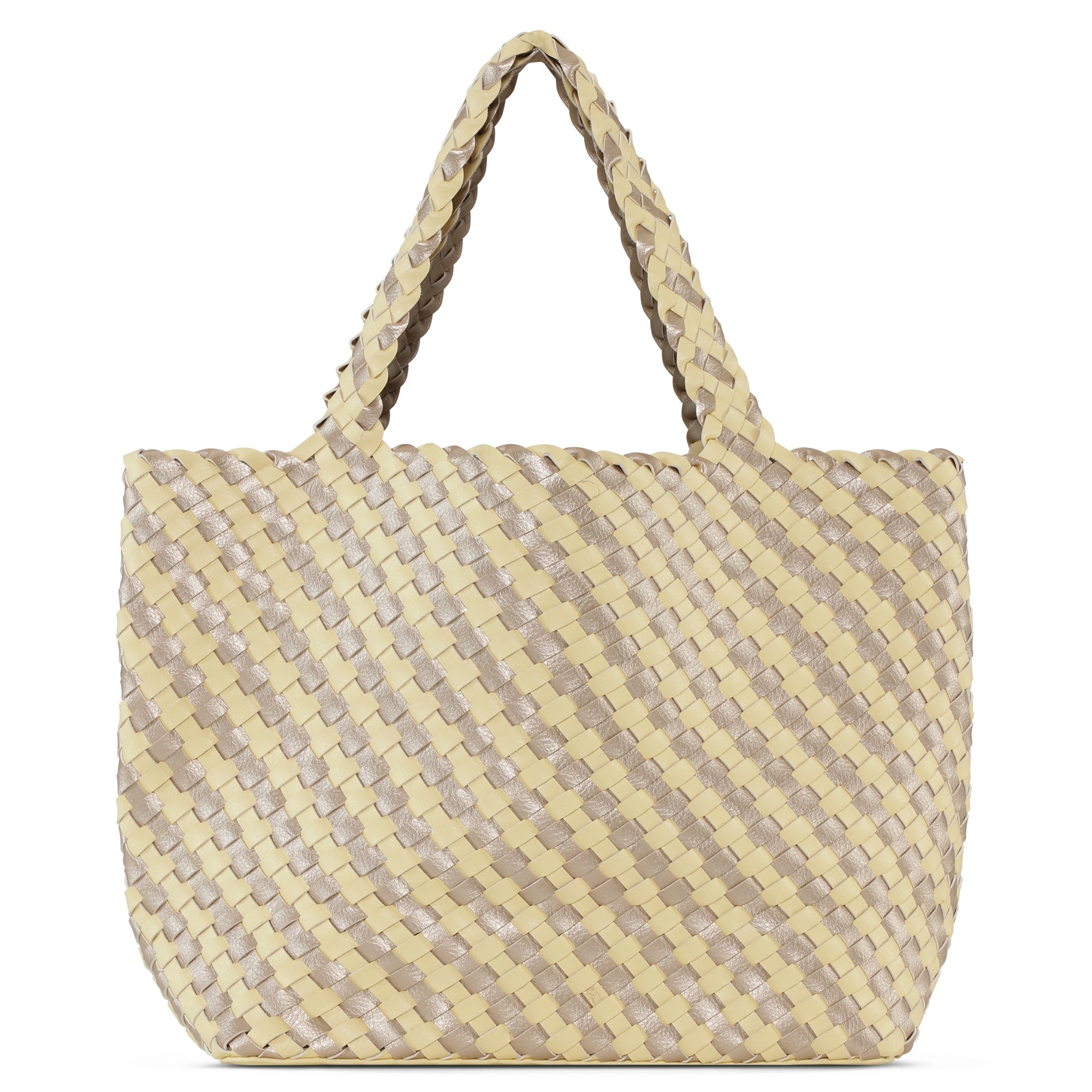 Reversible Tote bag BAG06C - 103780 Double Cream Platin | Double Cream Platin | Bag | Ilse Jacobsen