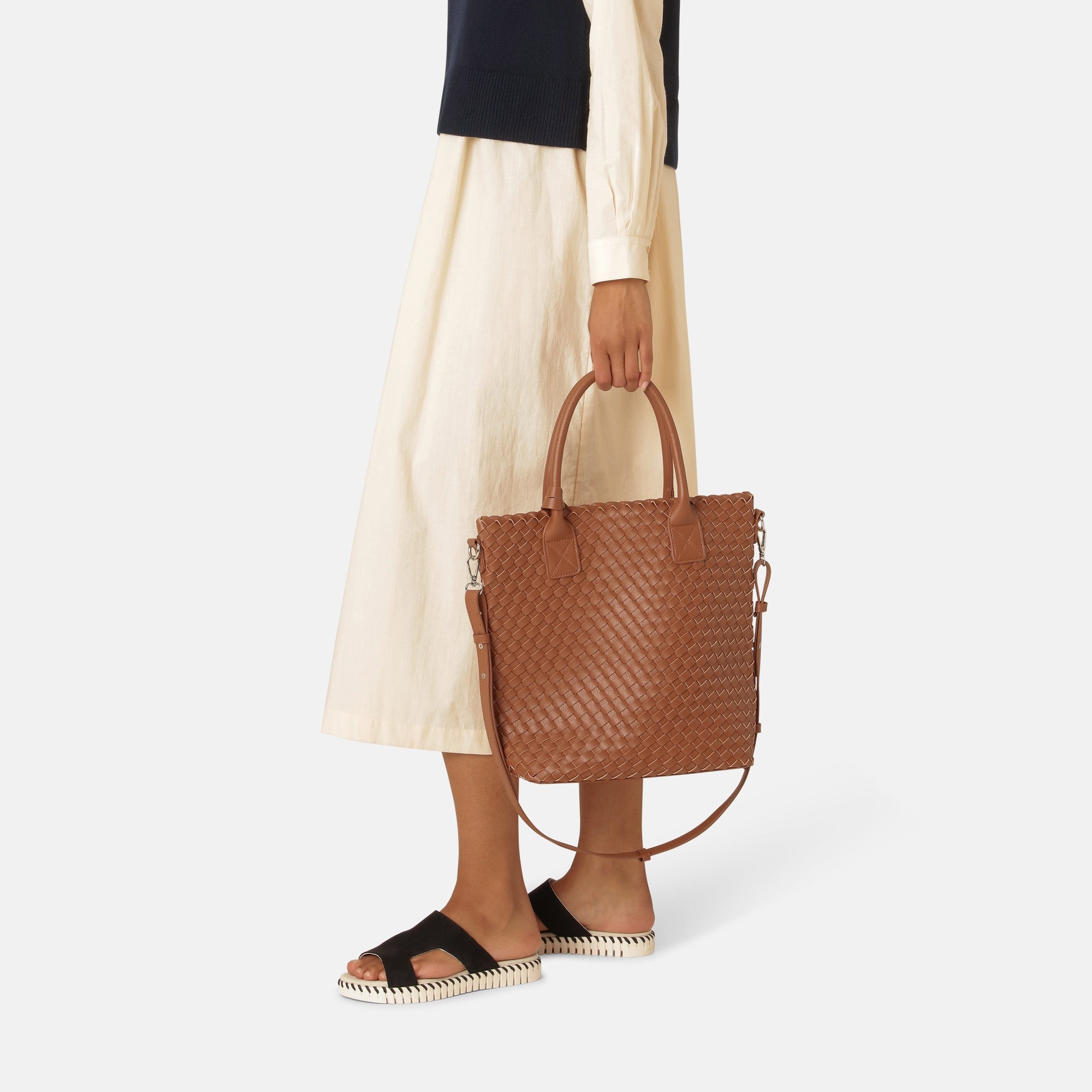 Reversible Tote Bag BAG08TOTE - 254706 Burnt Caramel Metallic Brown | Burnt Caramel Metallic Brown | Bag | Ilse Jacobsen