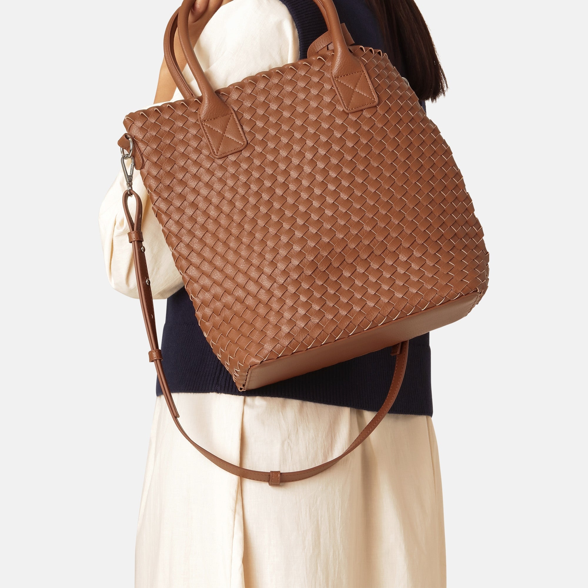 Reversible Tote Bag BAG08TOTE - 254706 Burnt Caramel Metallic Brown | Burnt Caramel Metallic Brown | Bag | Ilse Jacobsen