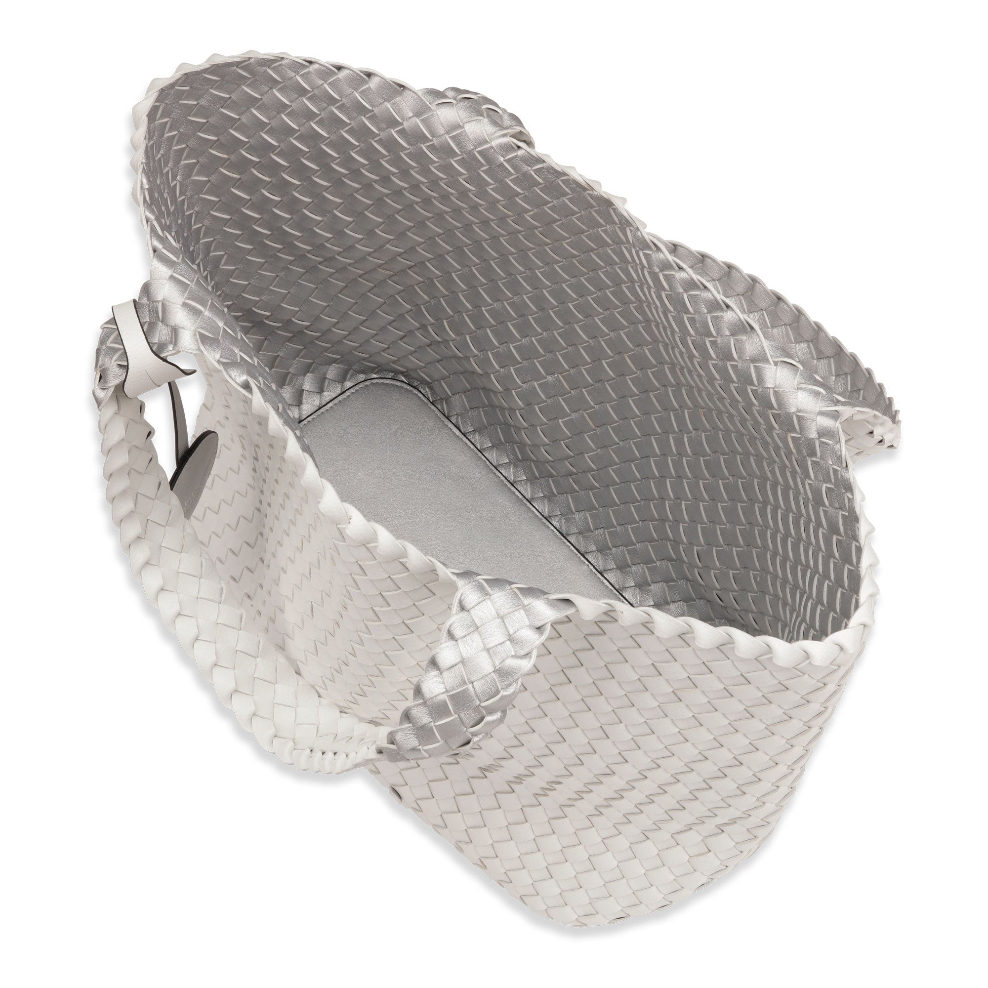 Reversible Tote bag BAG08 M - 100710 White Silver | White Silver | Bag | Ilse Jacobsen