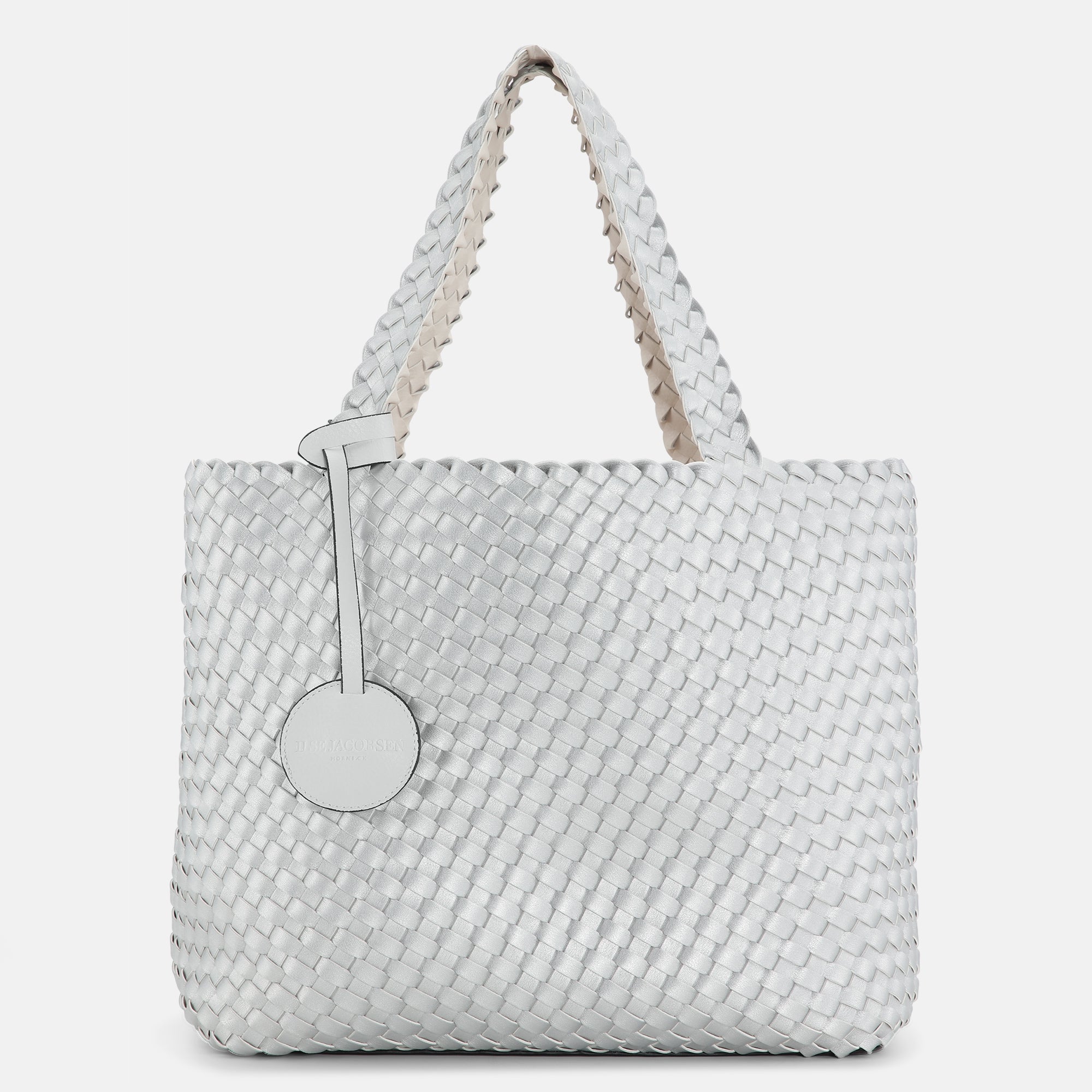 Reversible Tote Bag BAG08 M - 104710 Egg White Silver | Egg White Silver | Bag | Ilse Jacobsen