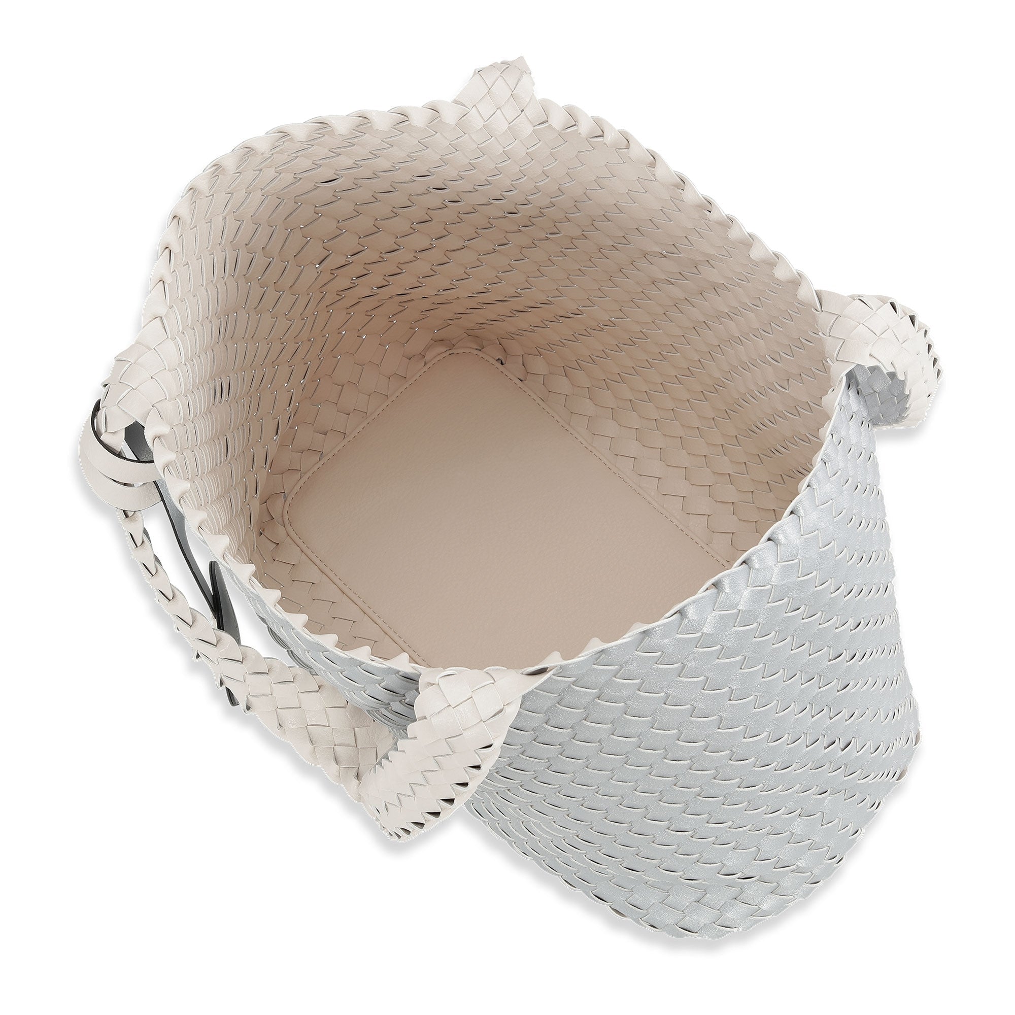 Reversible Tote Bag BAG08 M - 104710 Egg White Silver | Egg White Silver | Bag | Ilse Jacobsen