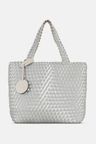 Reversible Tote Bag BAG08 M | Egg White Silver | Bag | Ilse Jacobsen