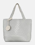 Reversible Tote Bag BAG08 M | Egg White Silver | Bag | Ilse Jacobsen