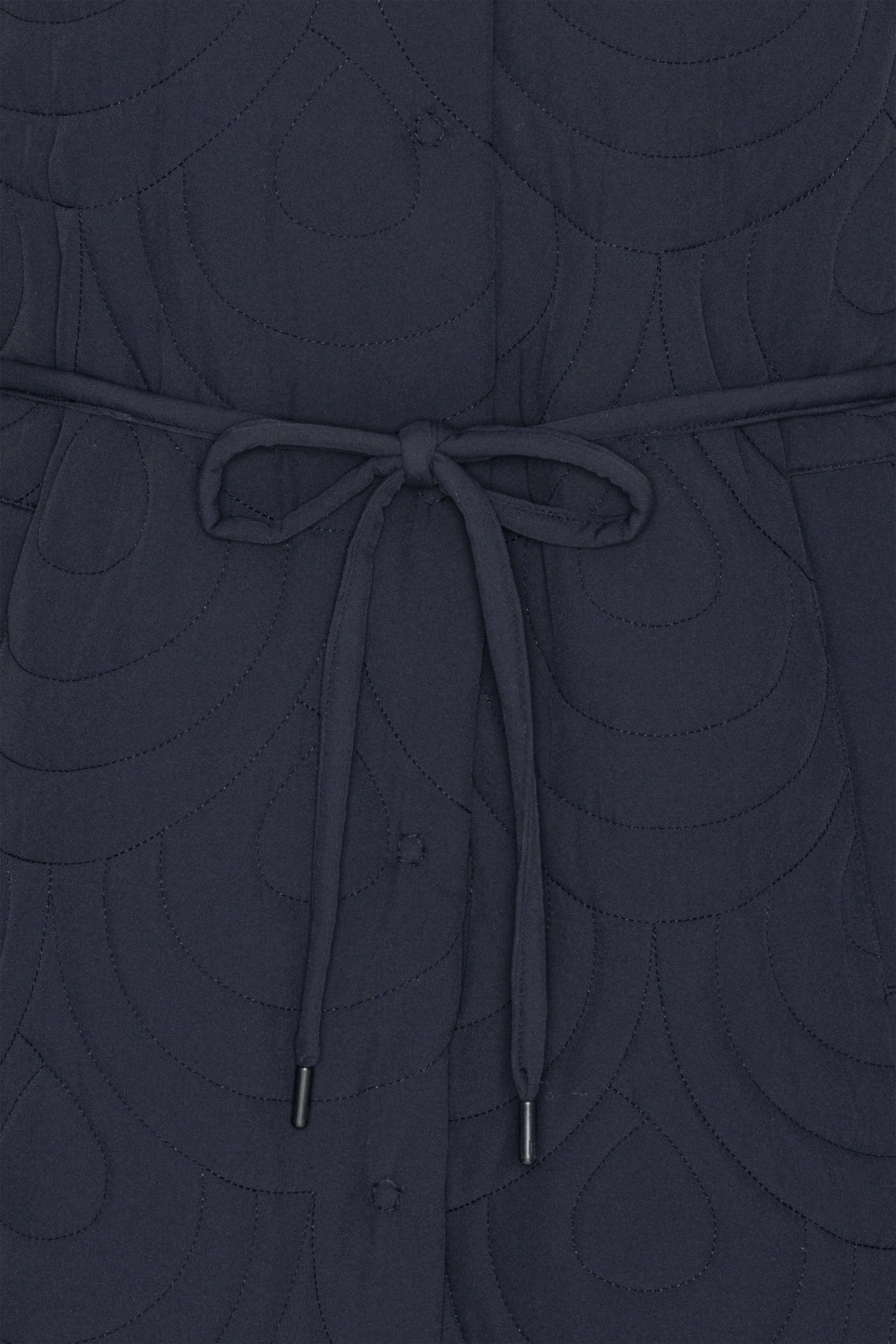Lang Gewatteerde Jas BLOSSOM01 | Dark Indigo | Jacket | Ilse Jacobsen