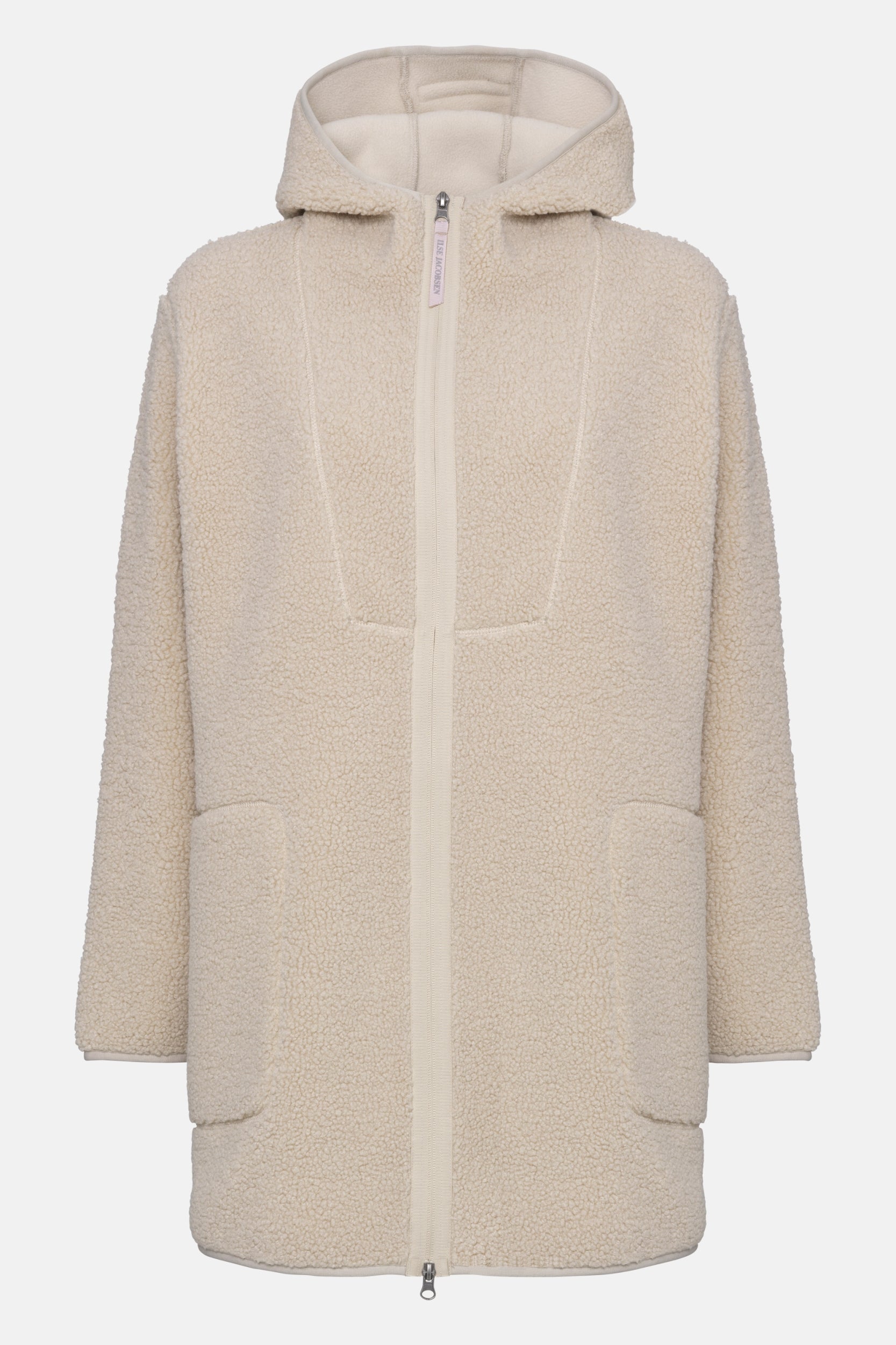 Teddy fleecejack met capuchon BONDEDPILE04 | Kit | Jacket | Ilse Jacobsen