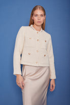 Kort Bouclé Jack BOUCLA01 | Creme | Jacket | Ilse Jacobsen
