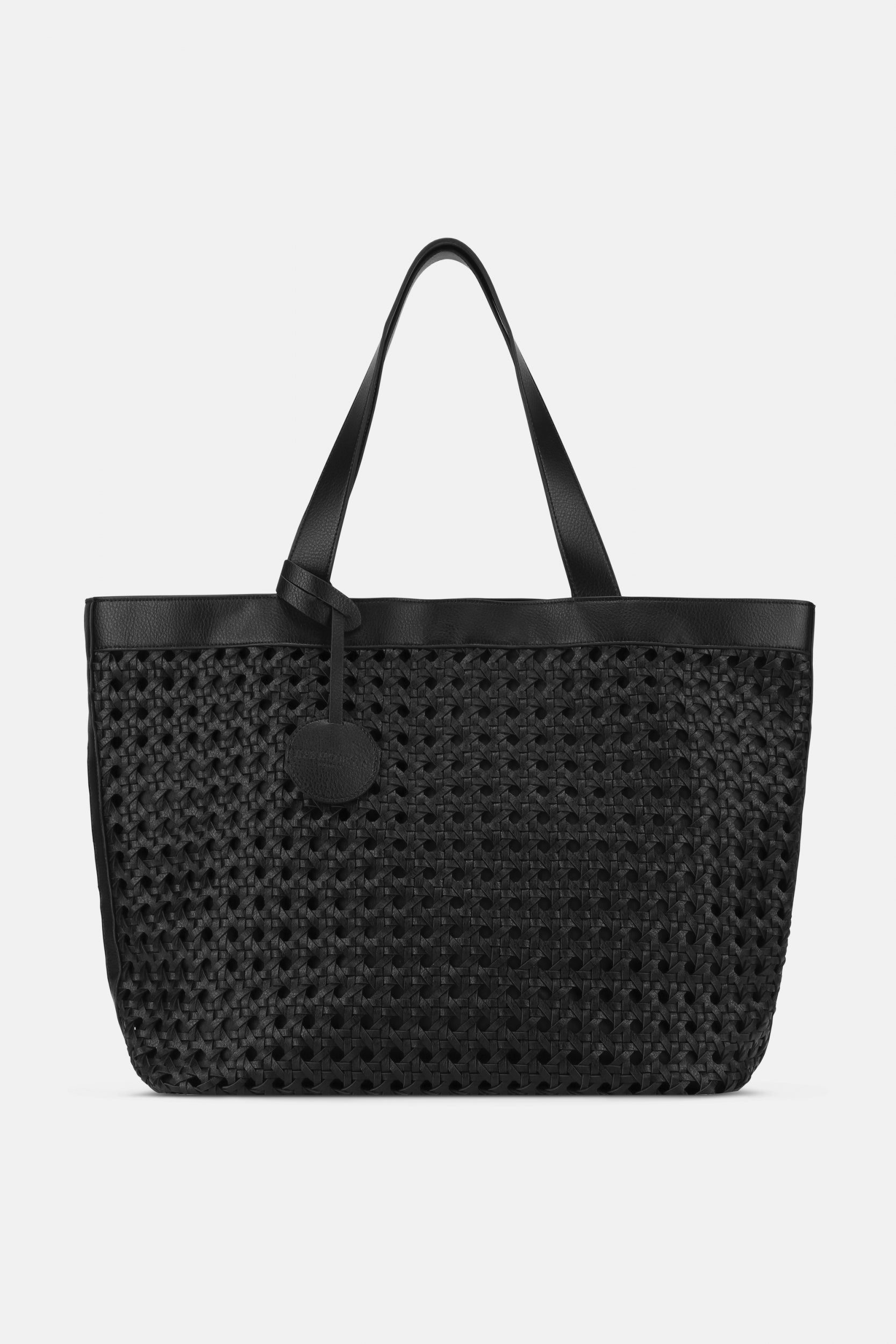 Gevlochten Strandtas BRAID01 - 001001 Black Black | Black Black | Bag | Ilse Jacobsen