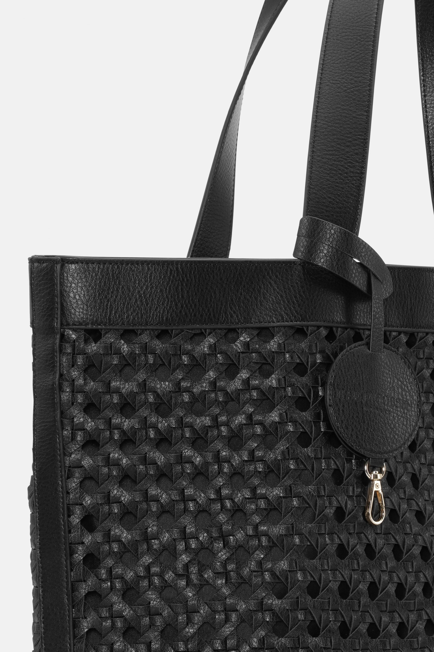 Gevlochten Strandtas BRAID01 - 001001 Black Black | Black Black | Bag | Ilse Jacobsen