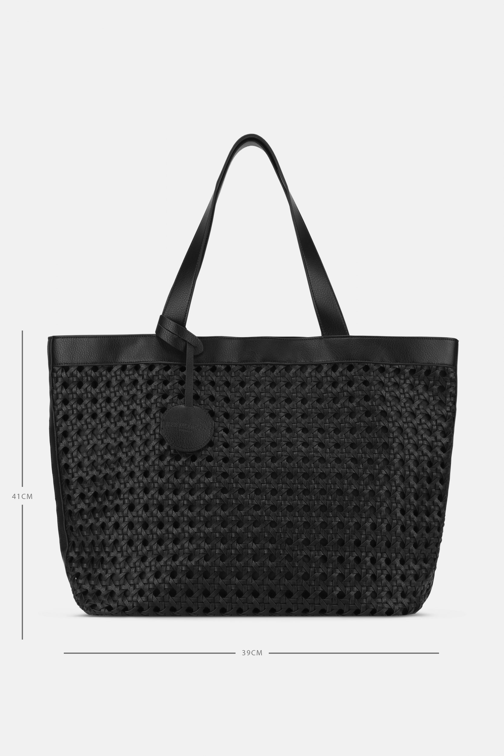 Gevlochten Strandtas BRAID01 | Black Black | Bag | Ilse Jacobsen