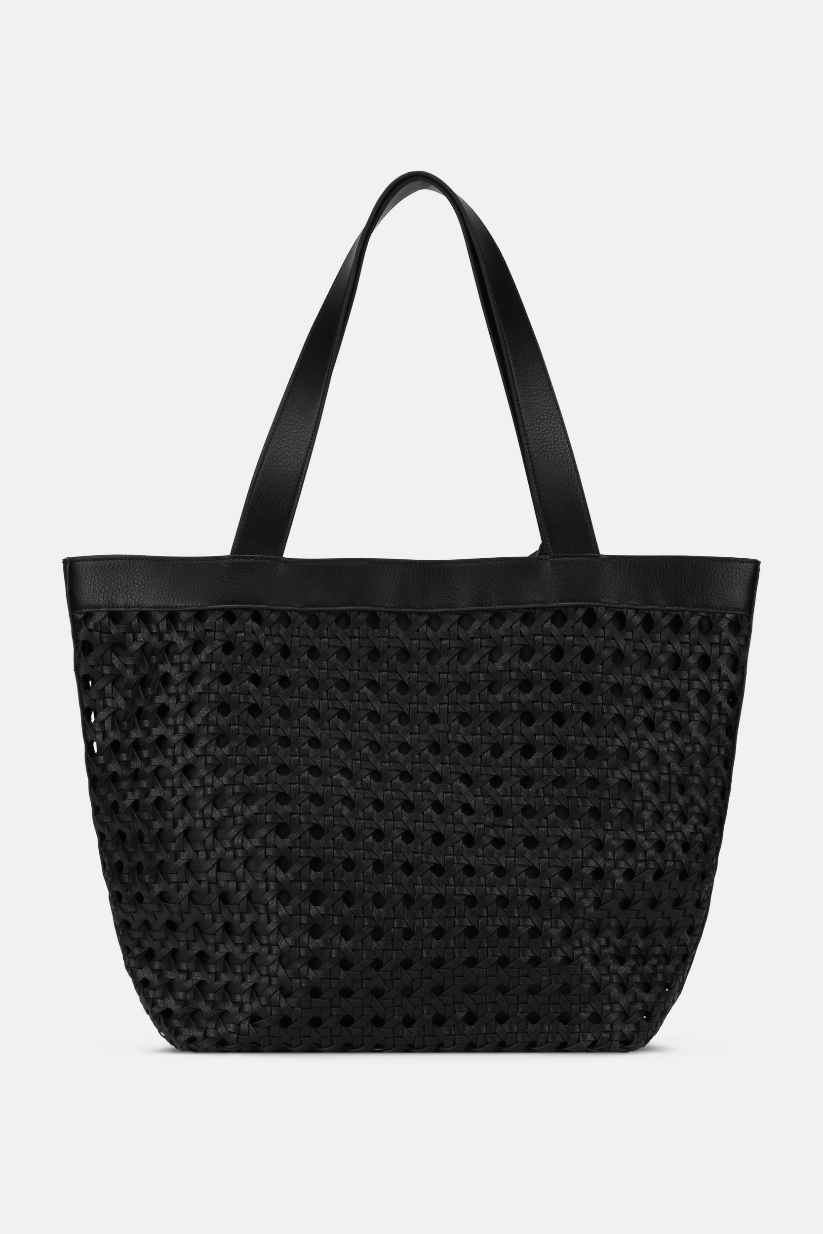Gevlochten Shopper BRAID02 - 001001 Black Black | Black Black | Bag | Ilse Jacobsen