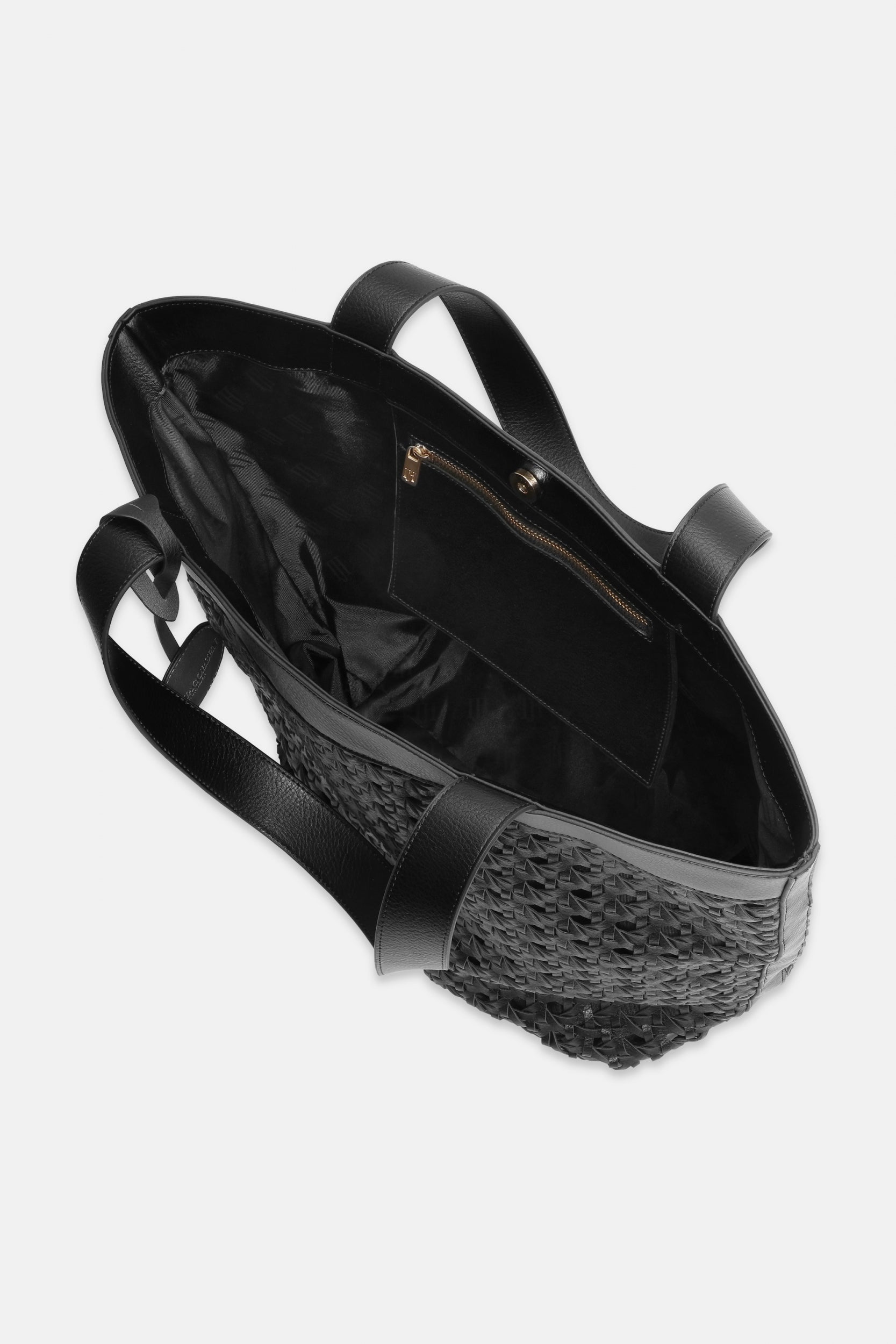 Gevlochten Shopper BRAID02 - 001001 Black Black | Black Black | Bag | Ilse Jacobsen