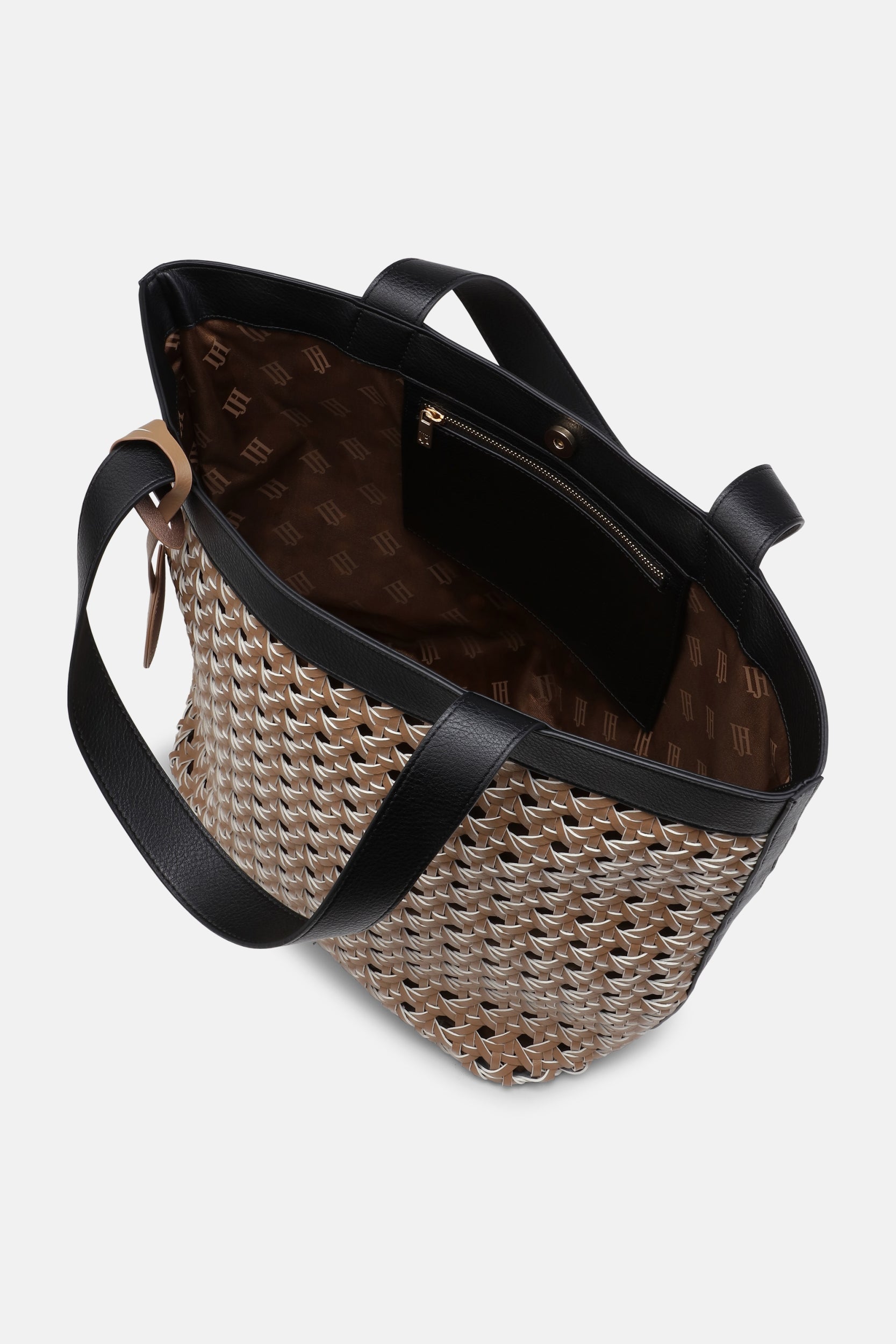 Gevlochten Shopper BRAID02 - 248001 Mocca Black | Mocca Black | Bag | Ilse Jacobsen