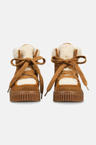 Suède veterlaarsjes met lamsvacht CALIRA02 | Cashew Clay | Shoes | Ilse Jacobsen