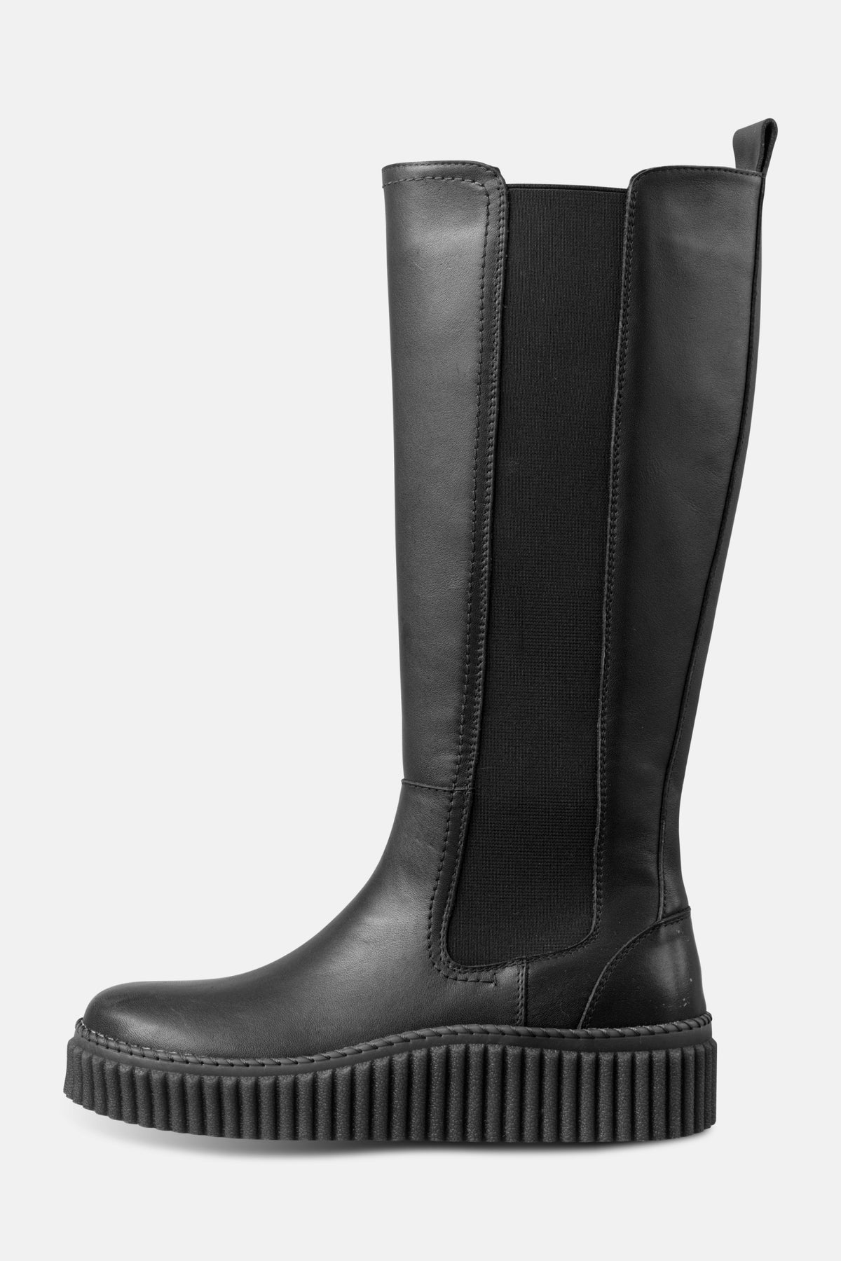 Hoge leren laarzen CALIRA07 | Black Black | Shoes | Ilse Jacobsen