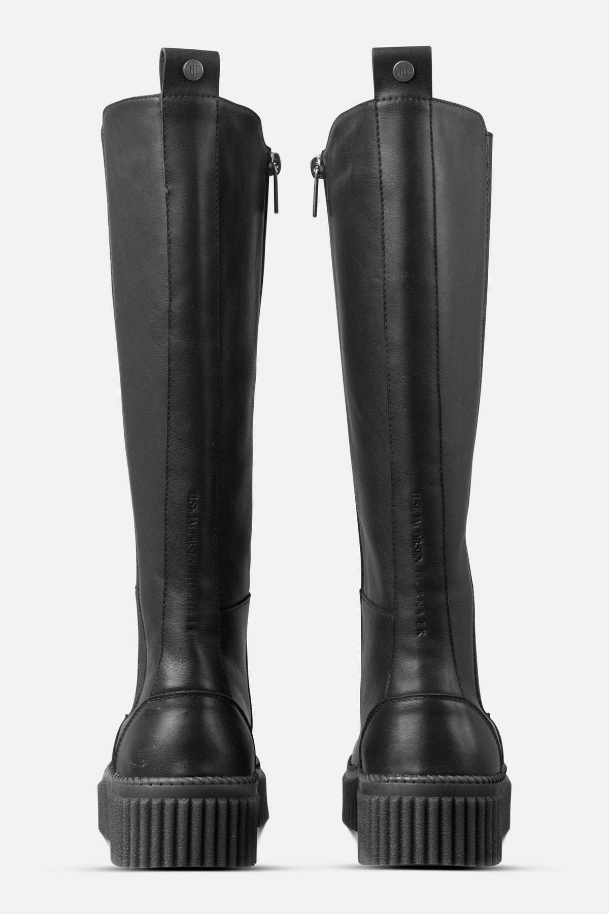 Hoge leren laarzen CALIRA07 | Black Black | Shoes | Ilse Jacobsen