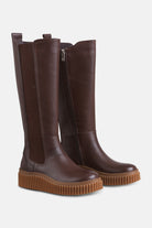 Hoge leren laarzen CALIRA07 | Brown Clay | Shoes | Ilse Jacobsen