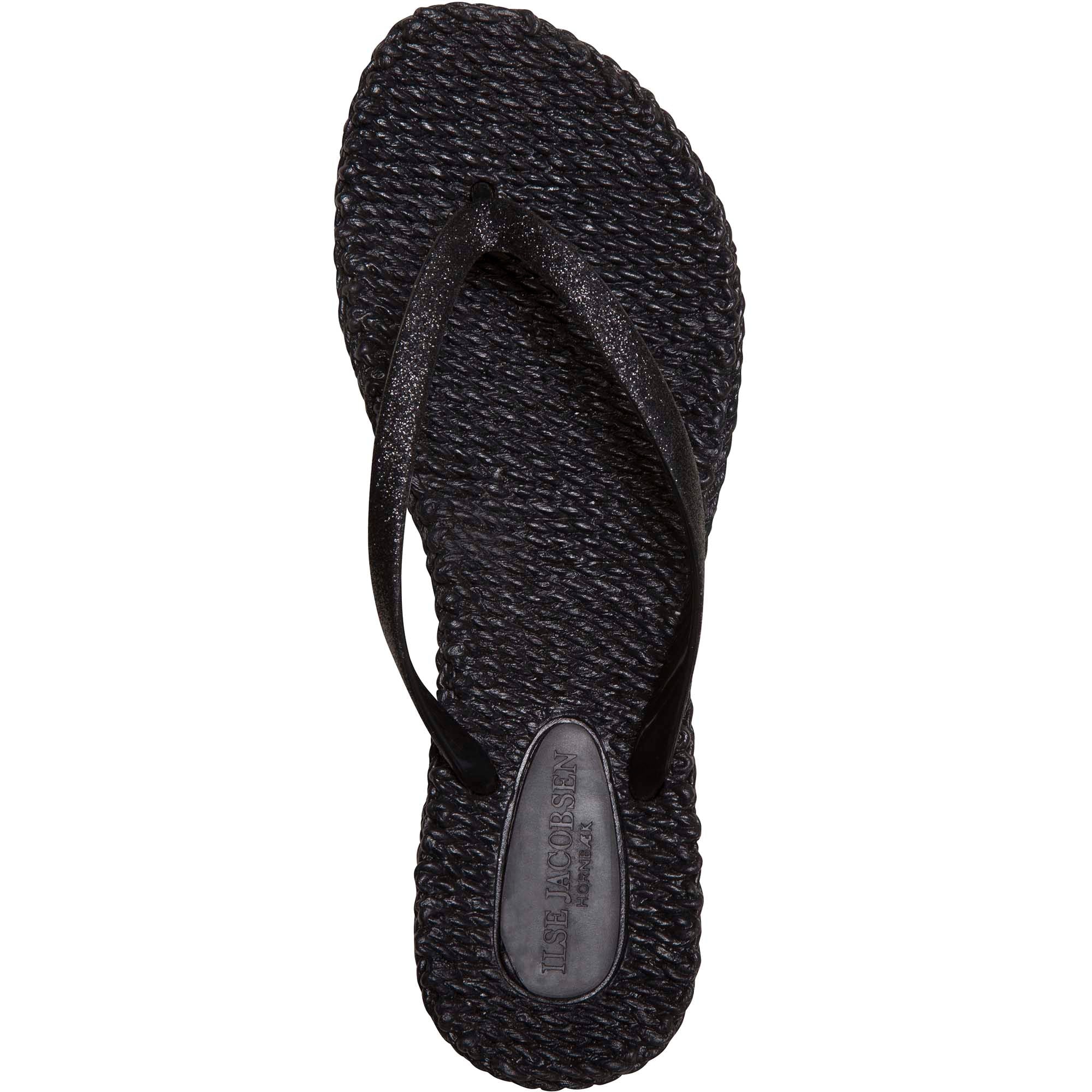 Slippers met glitter CHEERFUL01 - 001 Black | Black | Flip Flop | Ilse Jacobsen