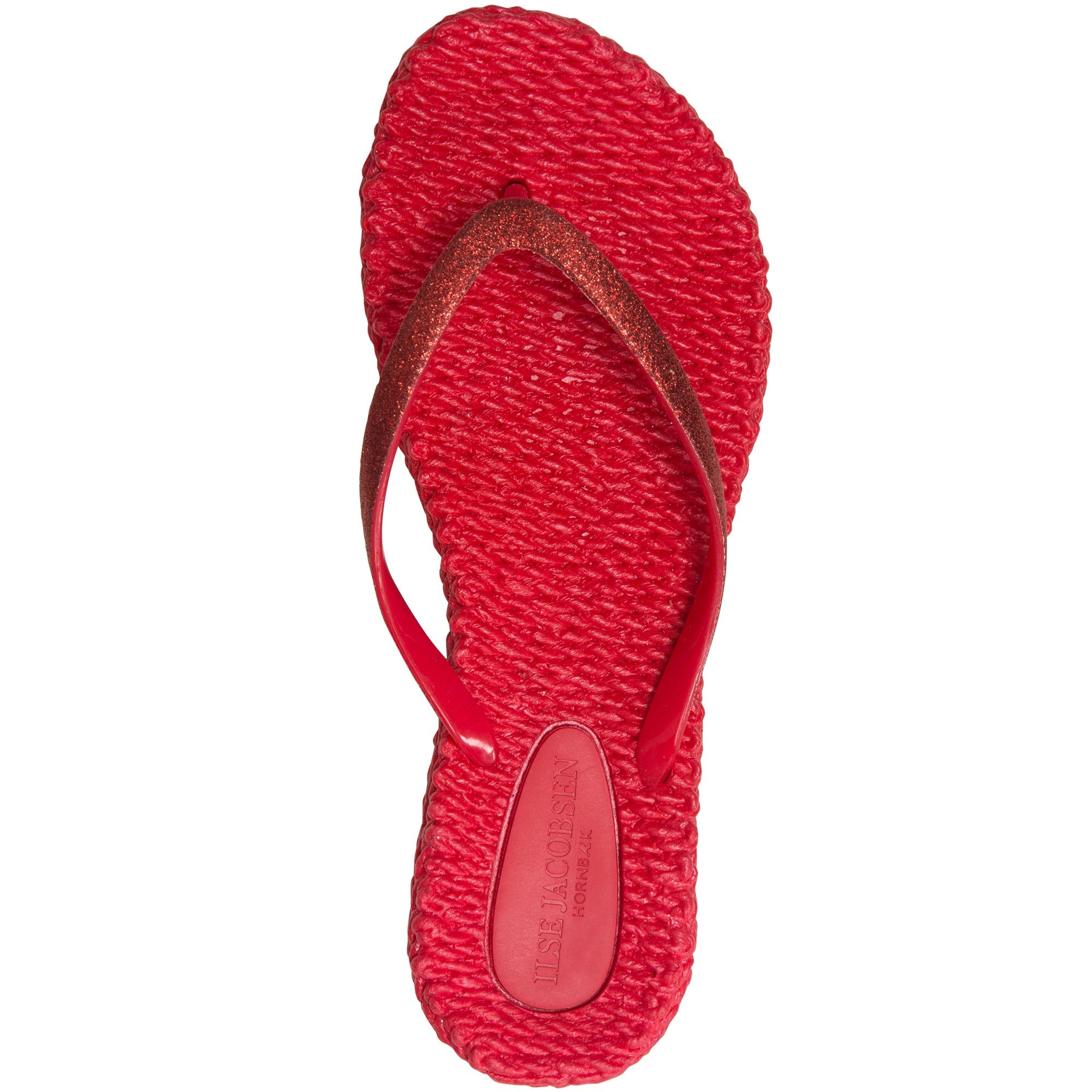 Slippers met glitter CHEERFUL01 - 303 Deep Red | Deep Red | Flip Flop | Ilse Jacobsen