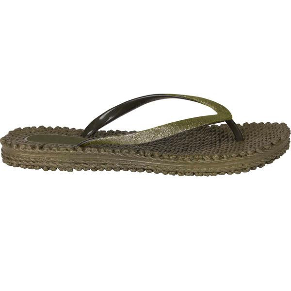 Slippers met glitter CHEERFUL01 - 410 Army | Army | Flip Flop | Ilse Jacobsen