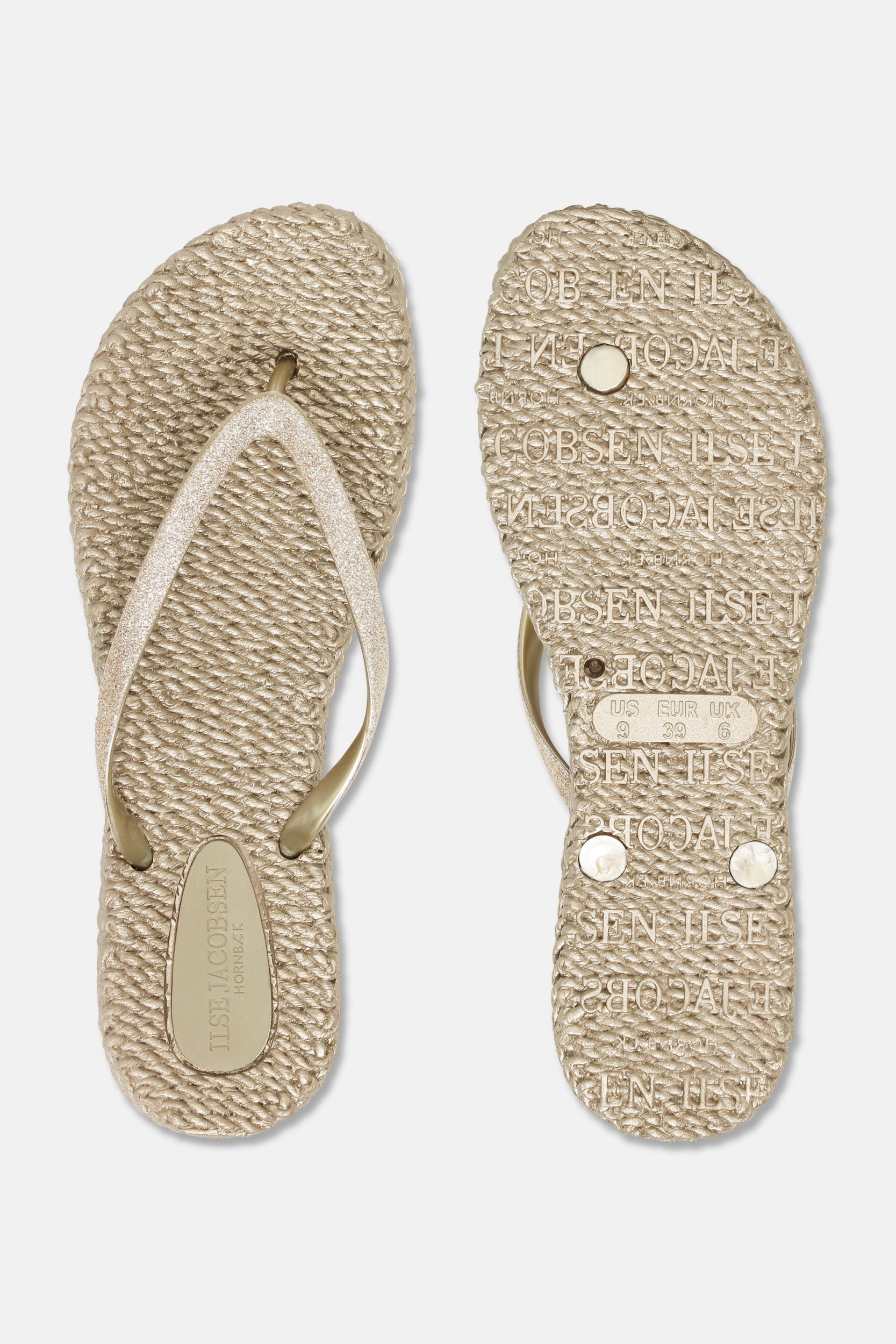 Slippers met subtiele glitter CHEERFUL01 | Platin | Flip Flop | Ilse Jacobsen