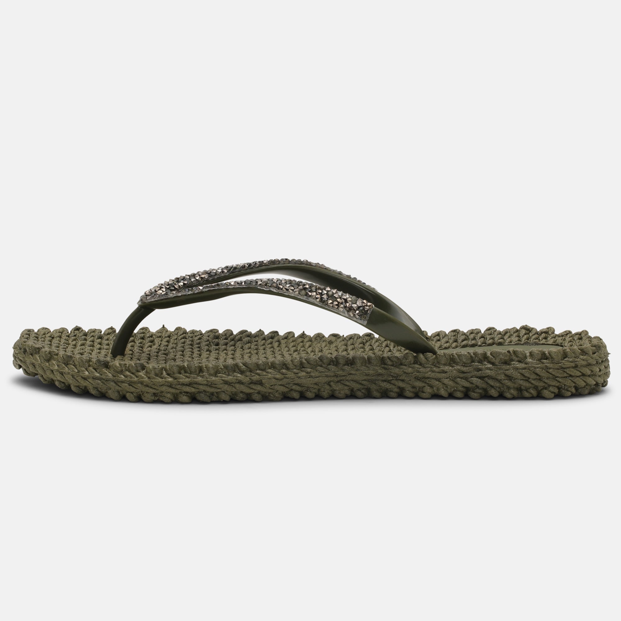 Slippers met glitter CHEERFUL03G - 410 Army | Army | Flip Flop | Ilse Jacobsen