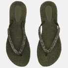 Slippers met glitter CHEERFUL03G | Army | Flip Flop | Ilse Jacobsen