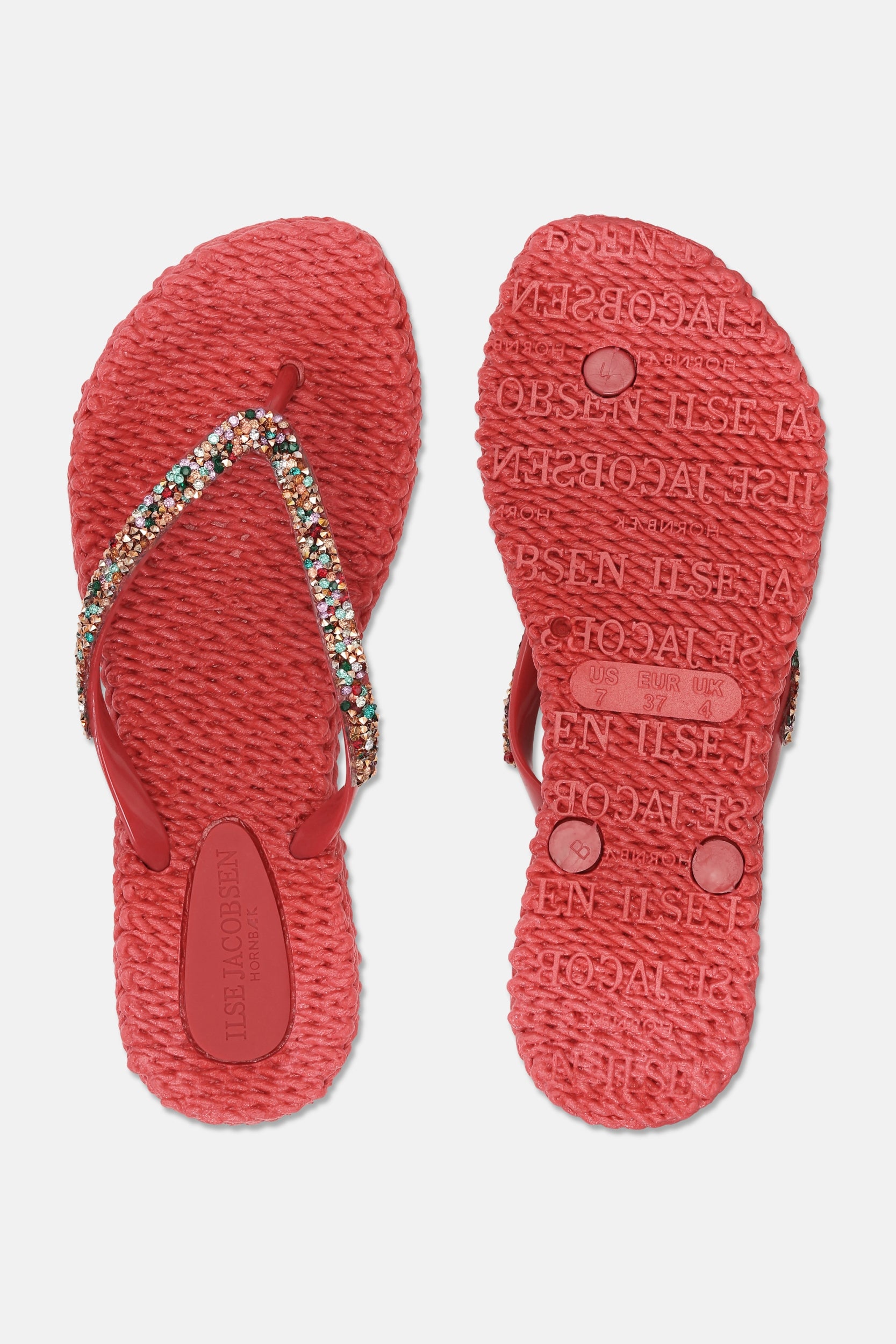 Slippers met multi kleur strass steen CHEERFUL03M | Baked Apple | Shoes | Ilse Jacobsen