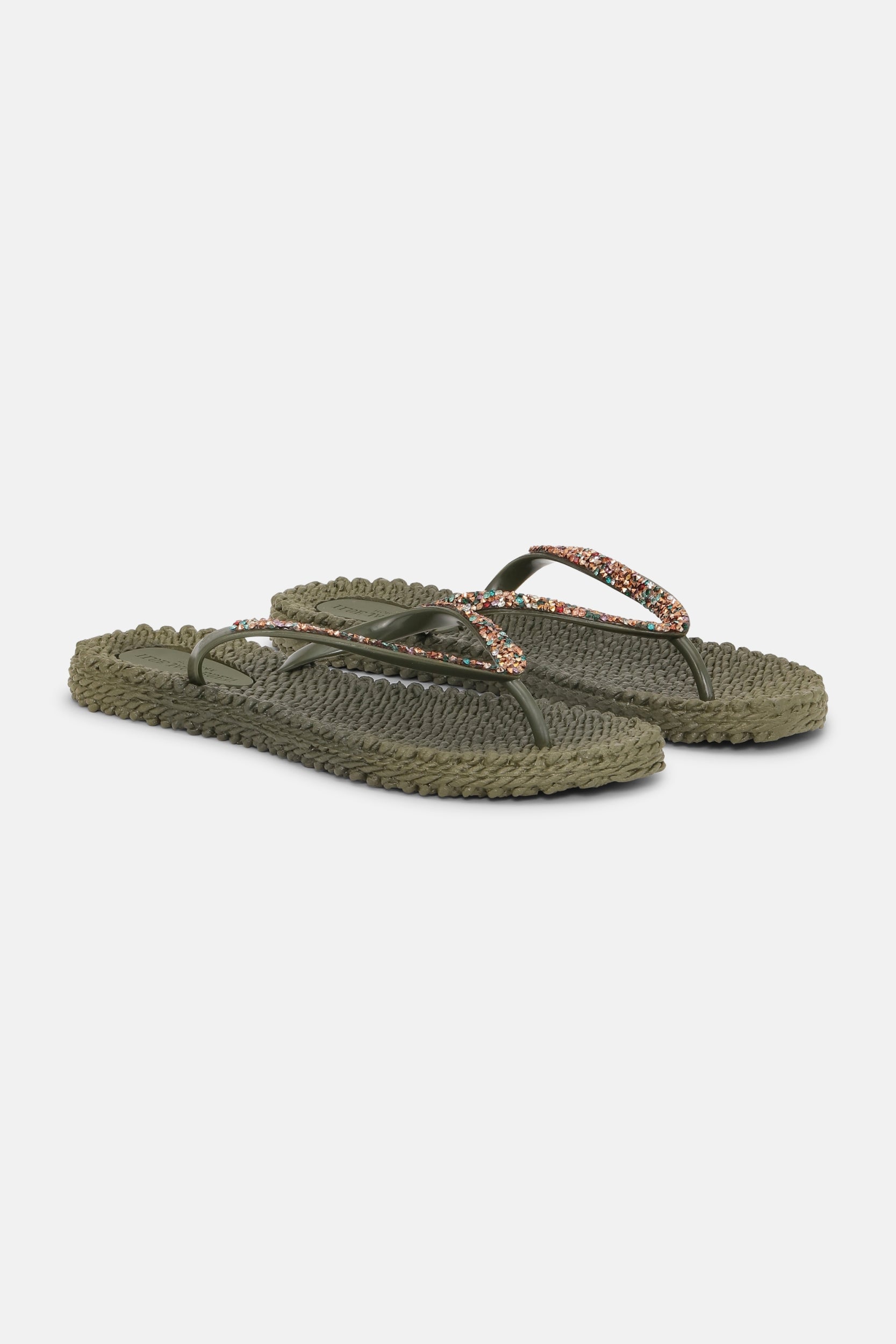 Slippers met strassteentjes CHEERFUL03M | Army | Shoes | Ilse Jacobsen