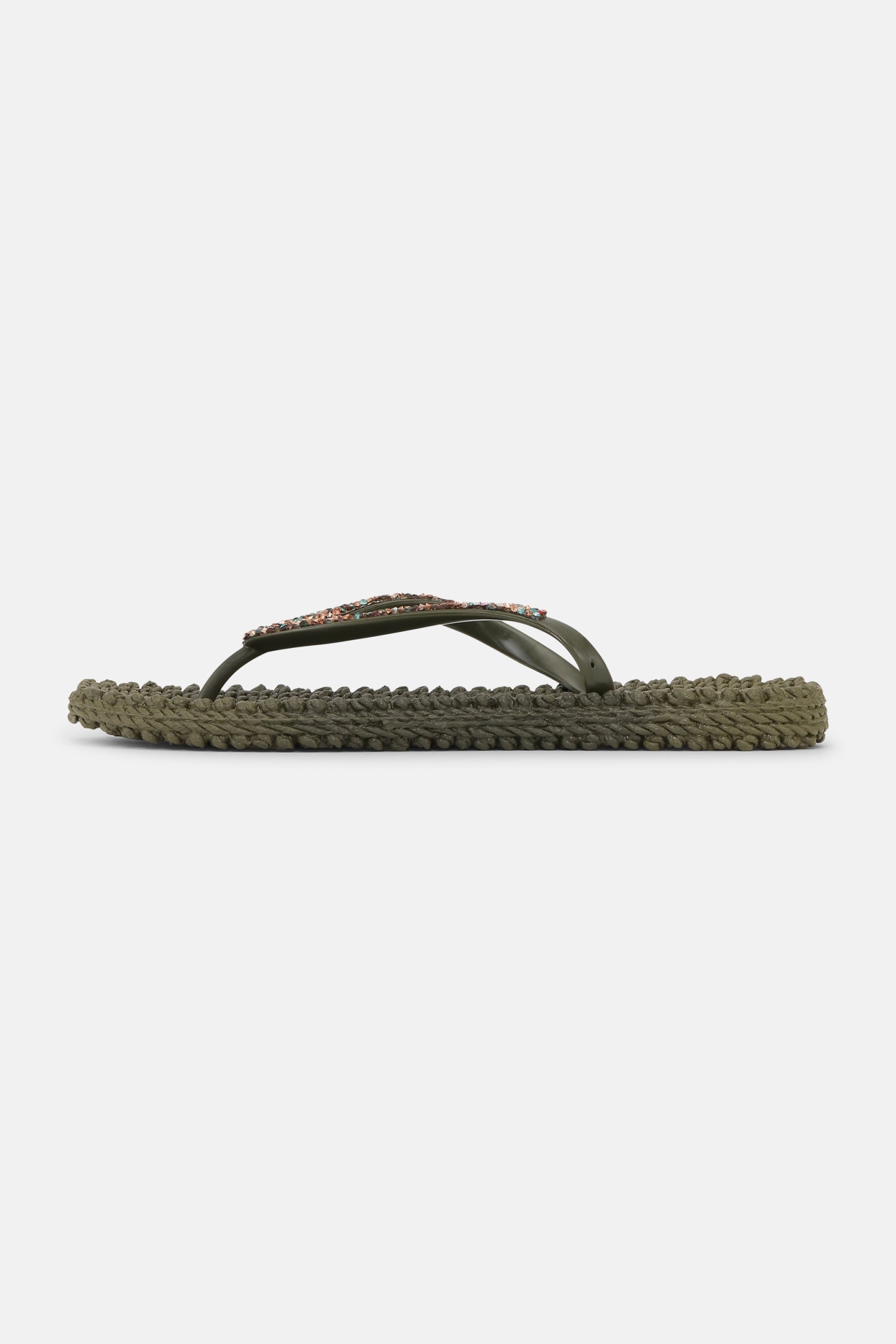 Slippers met multi kleur strass steen CHEERFUL03M | Army | Shoes | Ilse Jacobsen