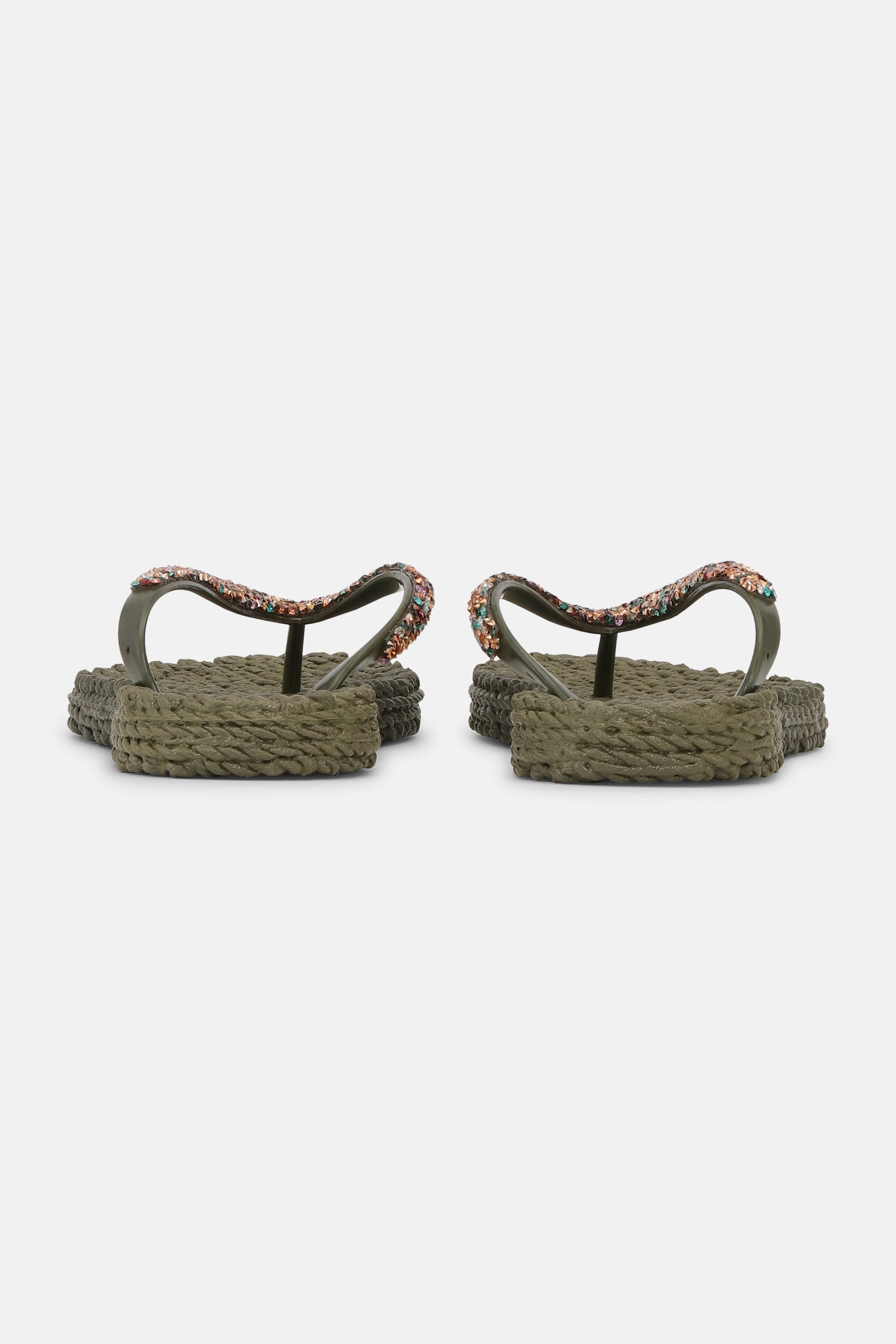 Slippers met multi kleur strass steen CHEERFUL03M | Army | Shoes | Ilse Jacobsen