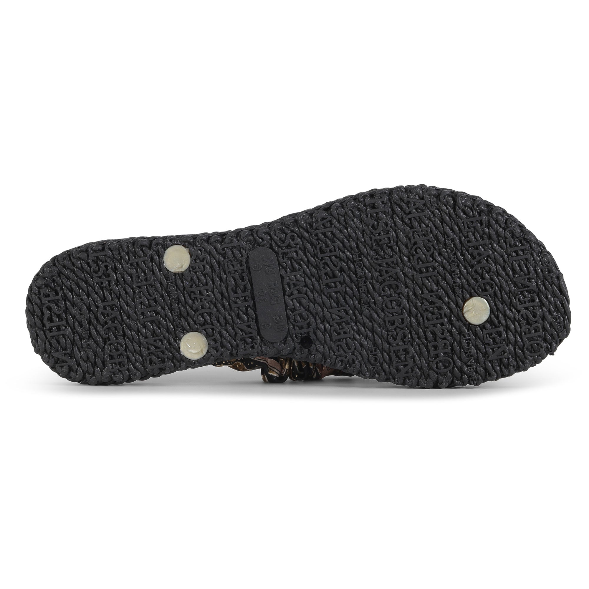 Slippers met stoffen band CHEERFUL05 - 001 Black | Black | Flip Flop | Ilse Jacobsen