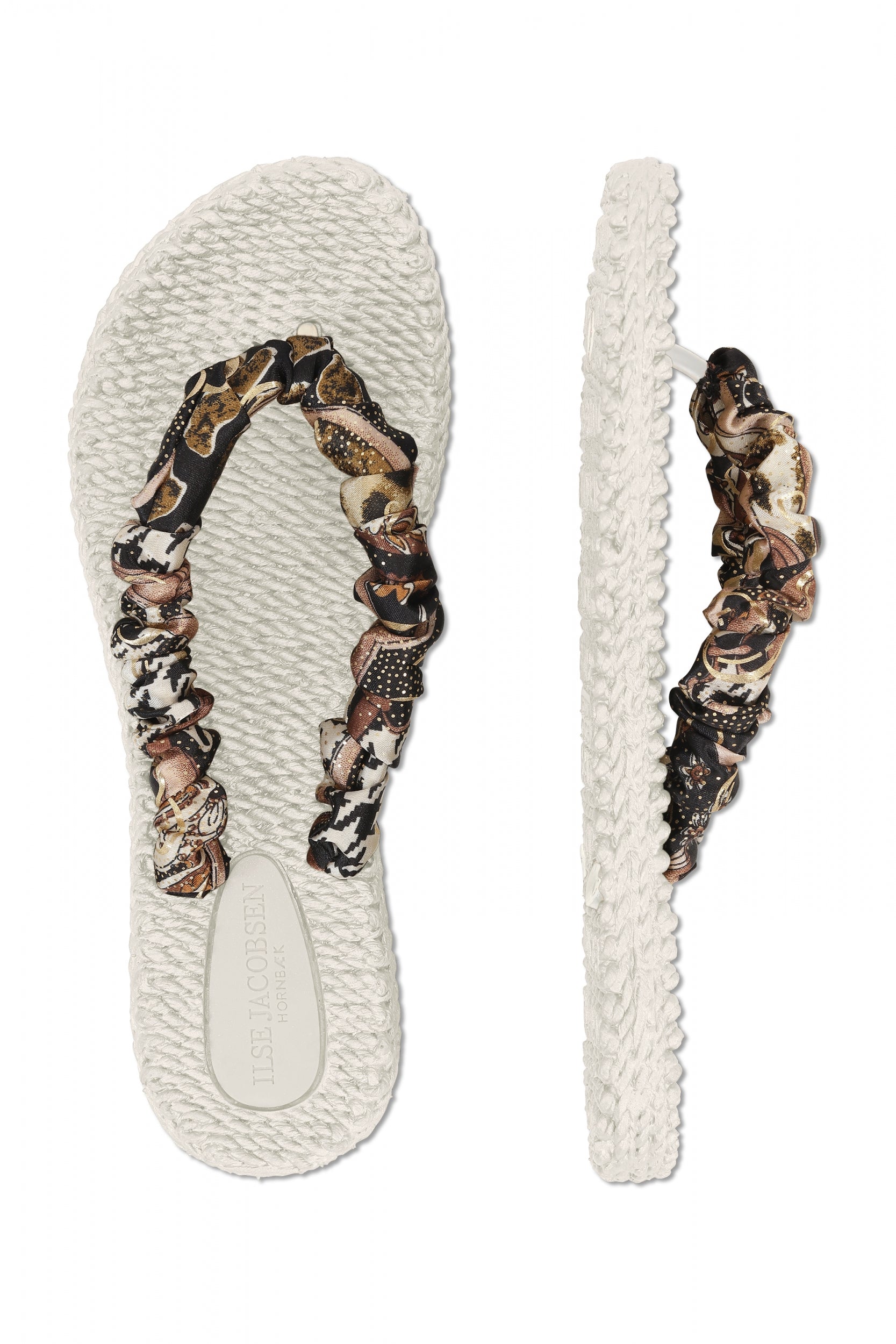 Slippers met stoffen band CHEERFUL05 - 120 Creme | Creme | Flip Flop | Ilse Jacobsen