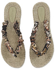 Slippers met stoffen band CHEERFUL05 - 780 Platin | Platin | Flip Flop | Ilse Jacobsen