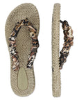Slippers met stoffen band CHEERFUL05 - 780 Platin | Platin | Flip Flop | Ilse Jacobsen