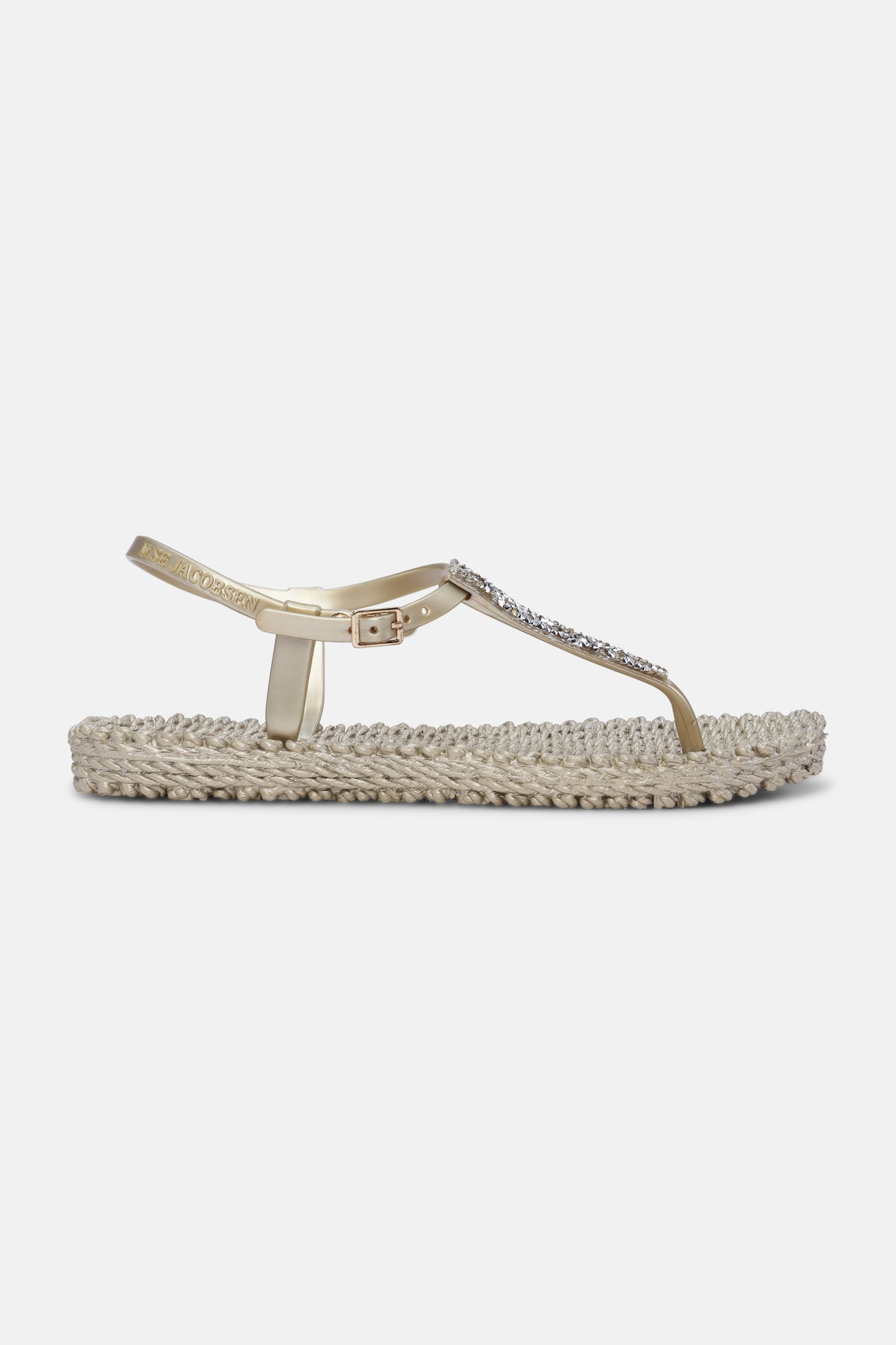 Slippers met enkelband en glitters CHEERFUL10G - 780 Platin | Platin | Flip Flop | Ilse Jacobsen