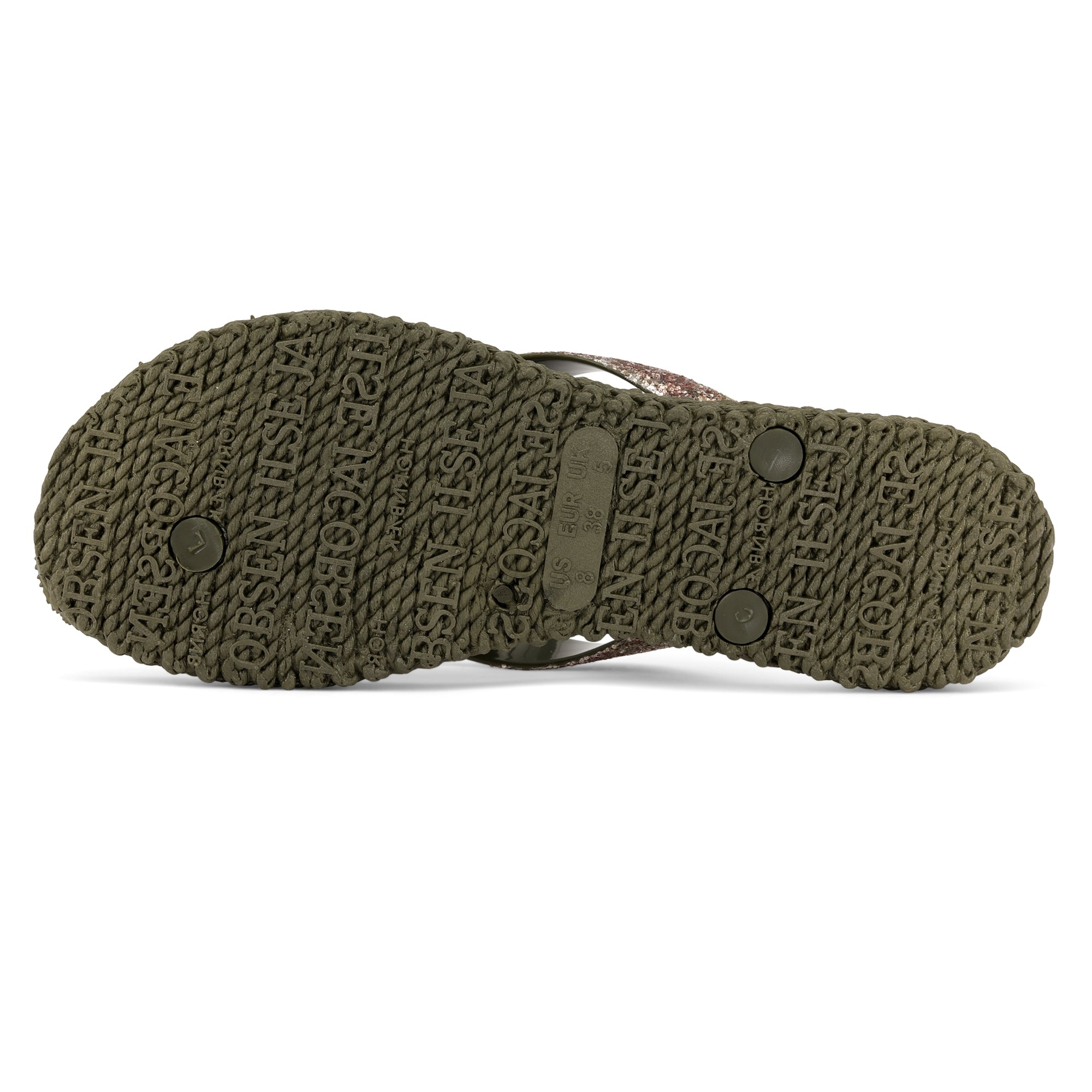 Slippers met mix glitter CHEERFUL12H - 410 Army | Army | Flip Flop | Ilse Jacobsen